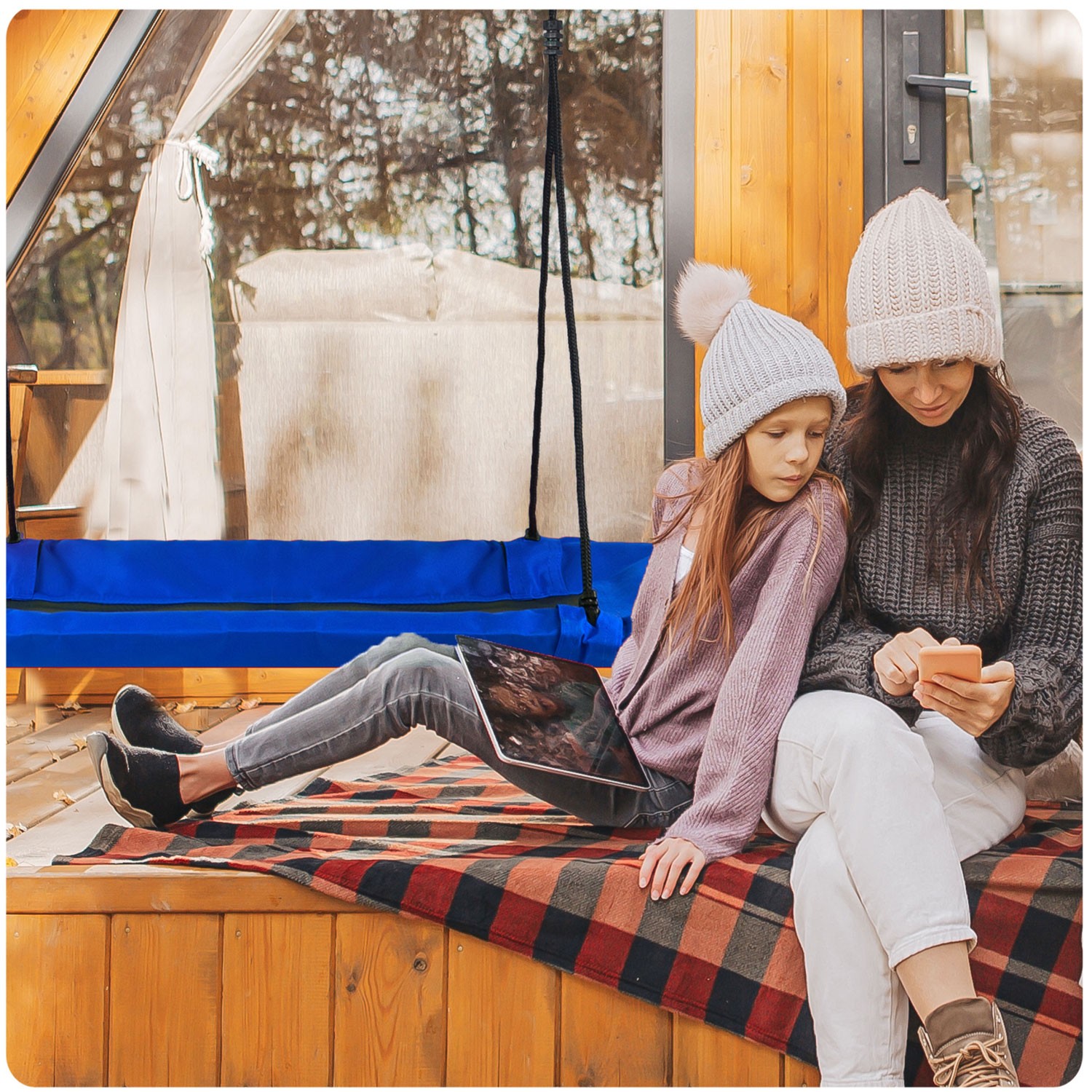 Swingo2 ristkülikukujuline toonekurepesa kiik 110 x 70 cm - Image 4