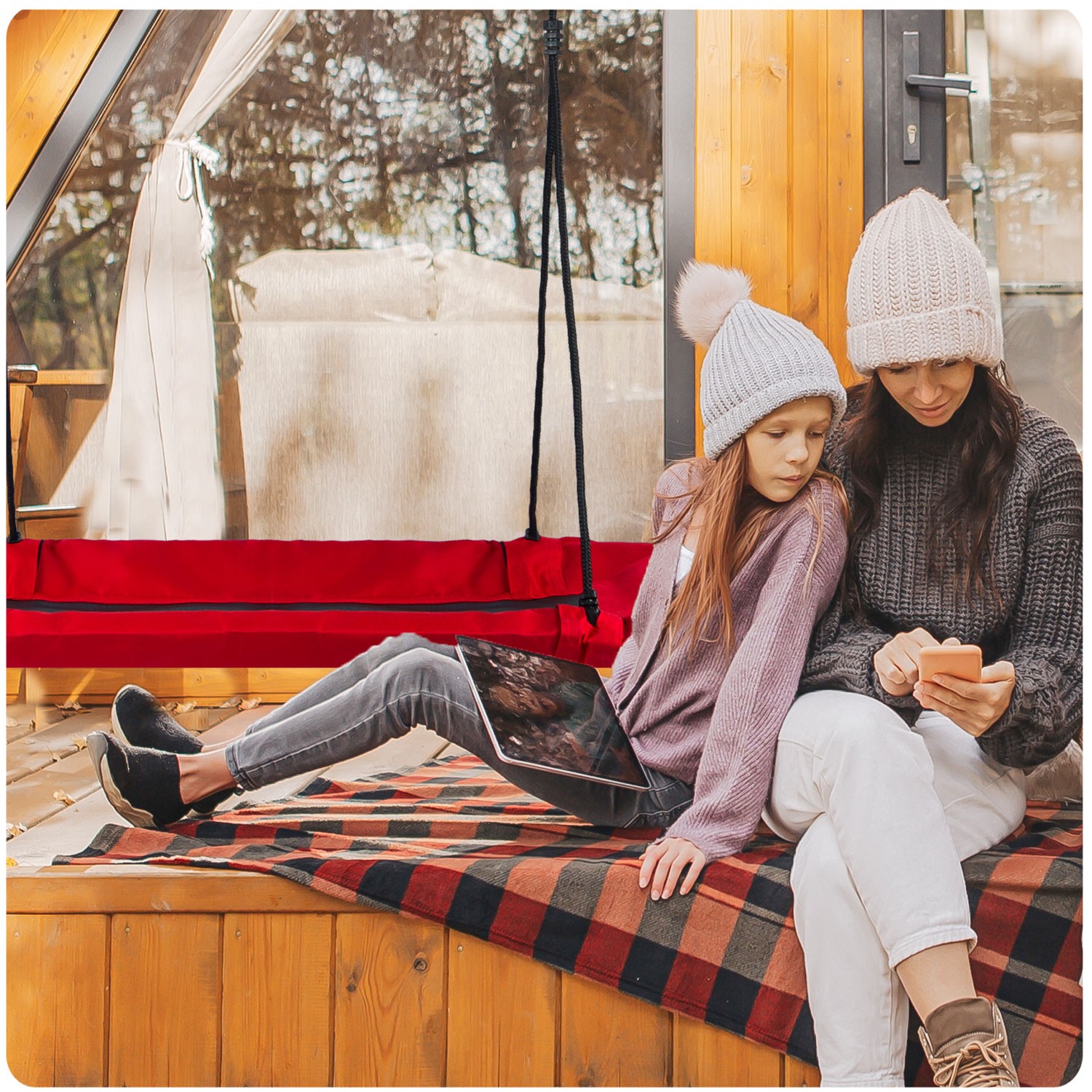 Swingo2 ristkülikukujuline toonekurepesa kiik 110 x 70 cm - Image 4