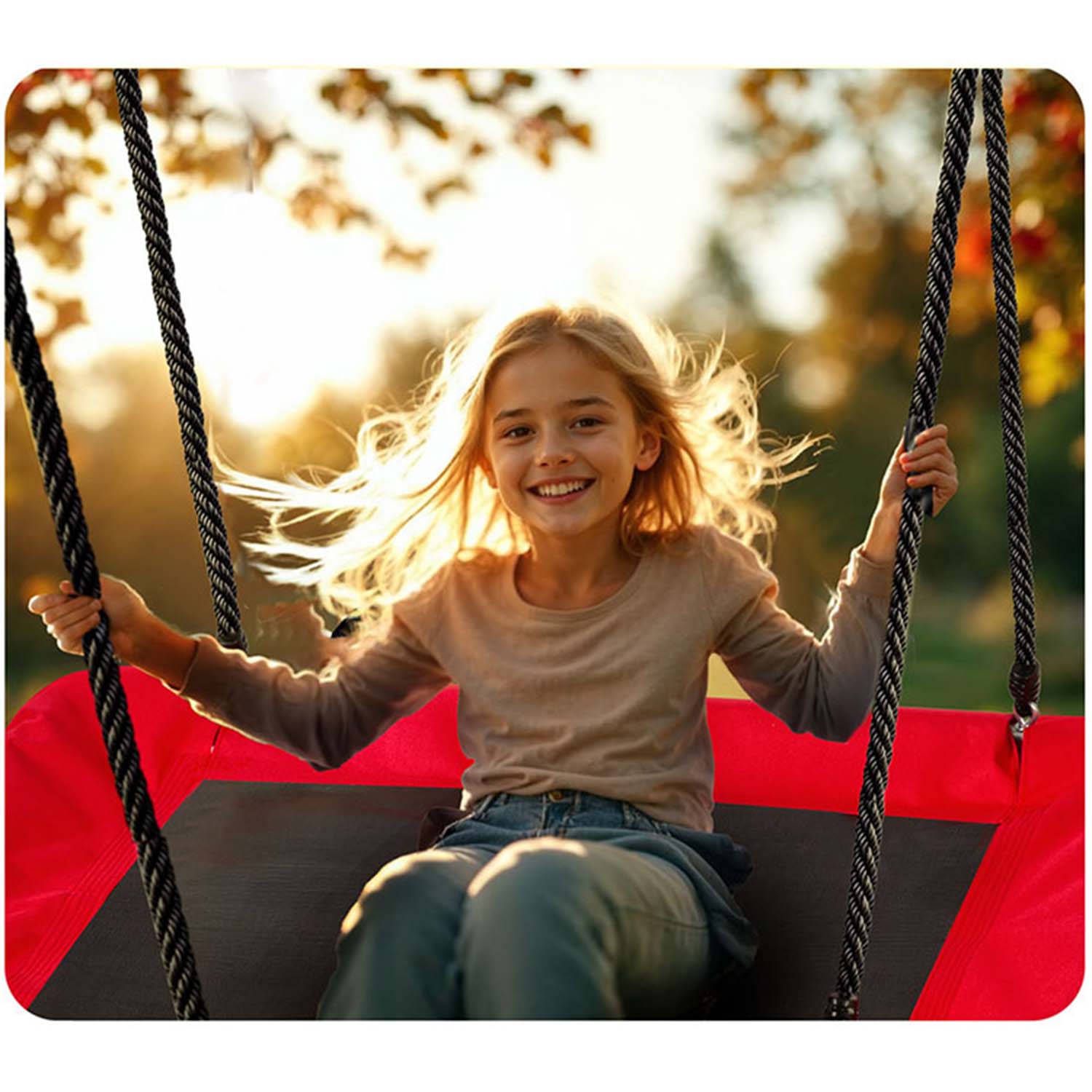 Neo-Sport Swingo ristkülikukujuline varesepesa kiik 110 x 70 cm - Image 5