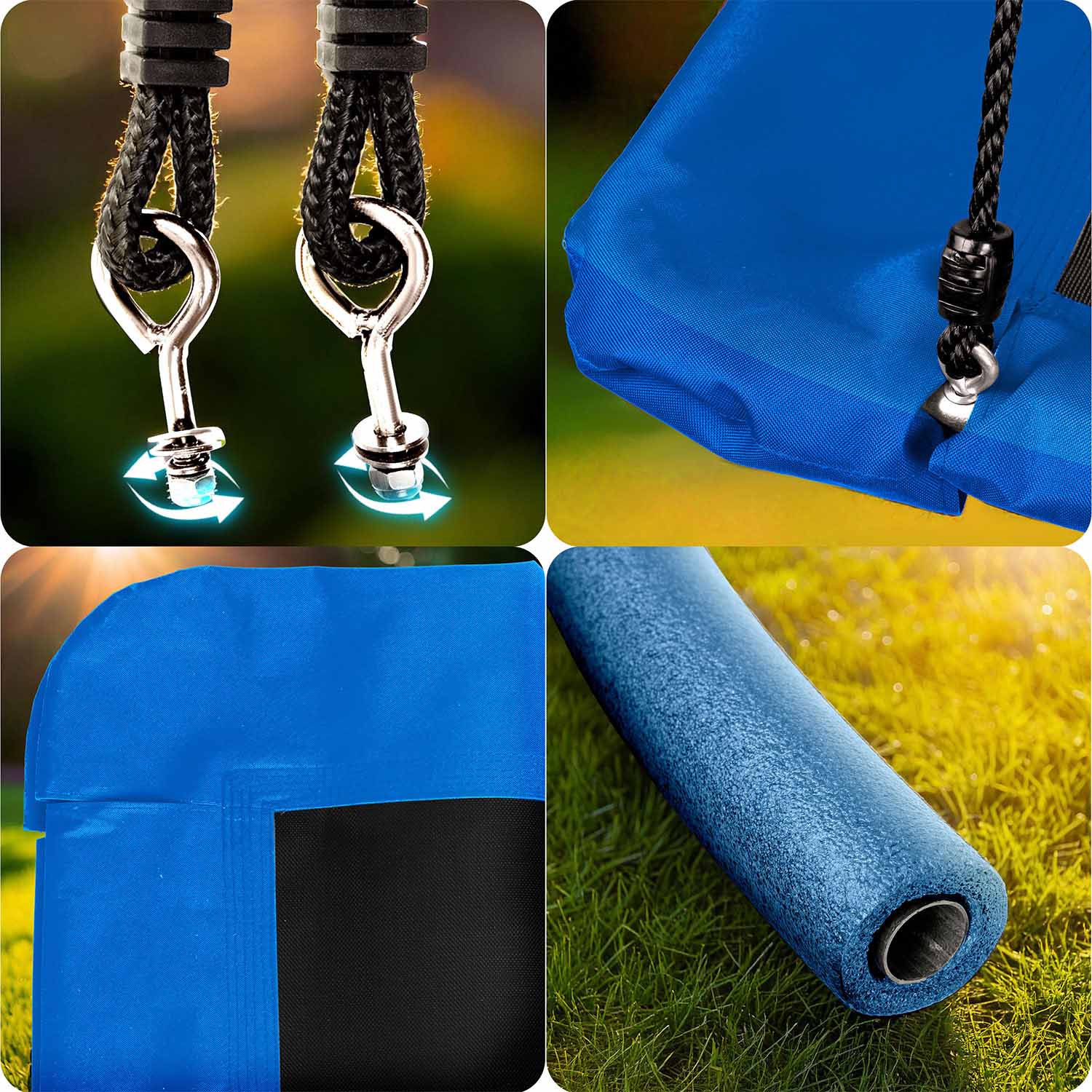 Neo-Sport Swingo ristkülikukujuline varesepesa kiik 110 x 70 cm - Image 8