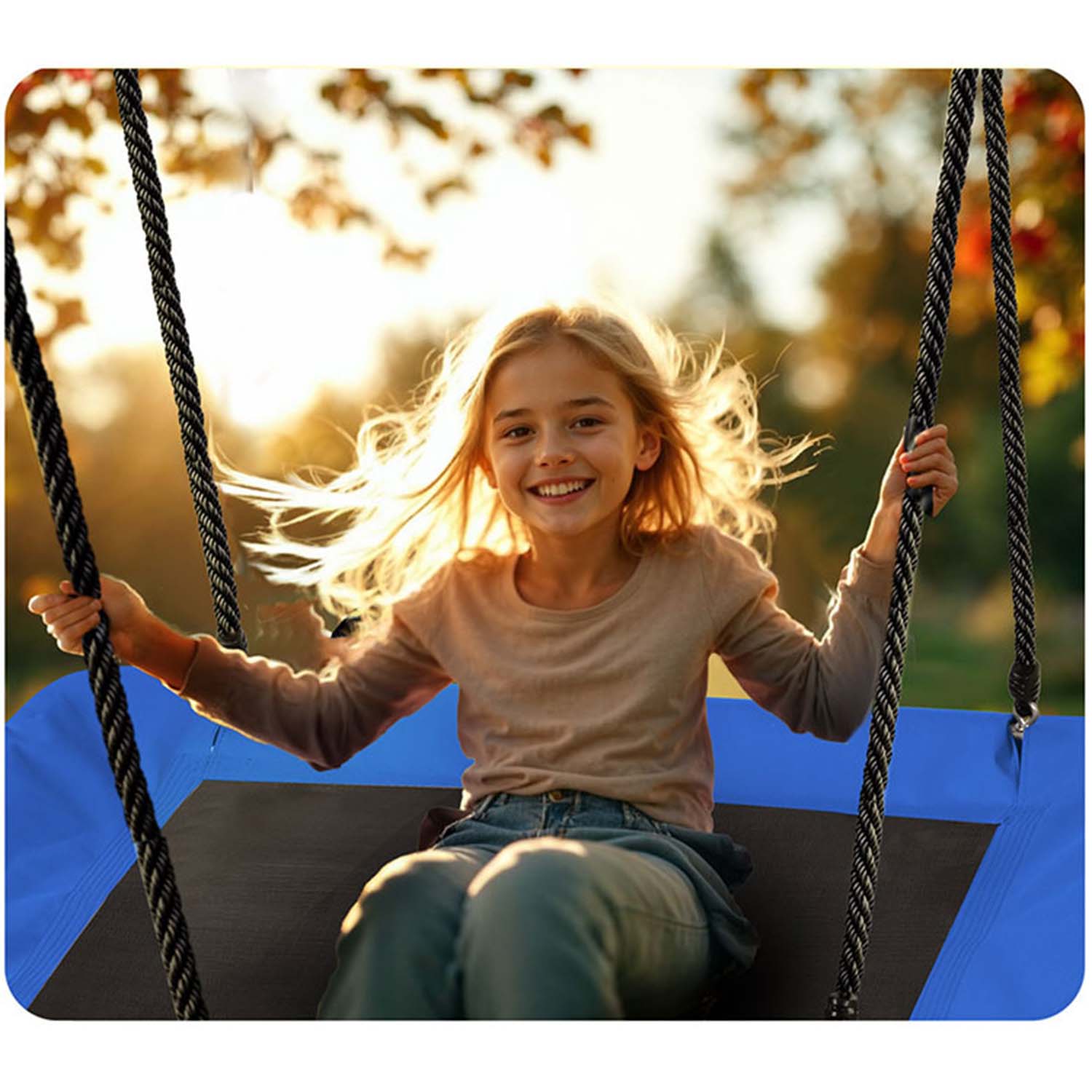 Neo-Sport Swingo ristkülikukujuline varesepesa kiik 110 x 70 cm - Image 5