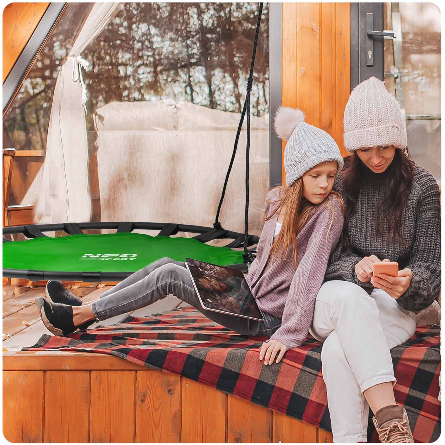 Kiik toonekurepesa SWINGO XXL 120 cm roheline - Image 4