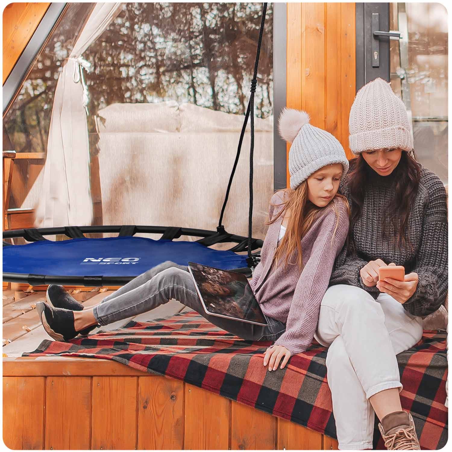 Kiik toonekurepesa SWINGO XXL 120 cm sinine - Image 4