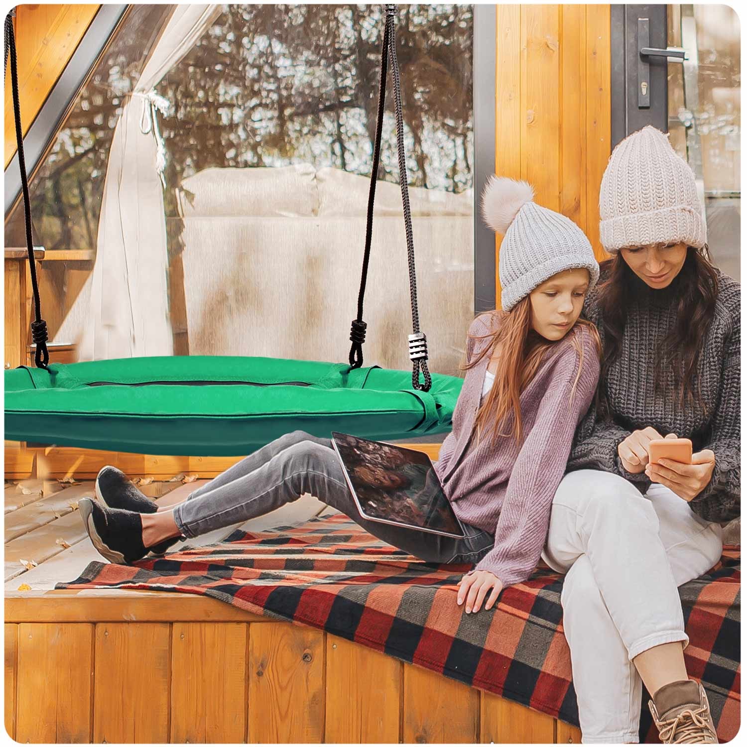 Swingo XXL roheline 95 cm varesepesa kiik - Image 5