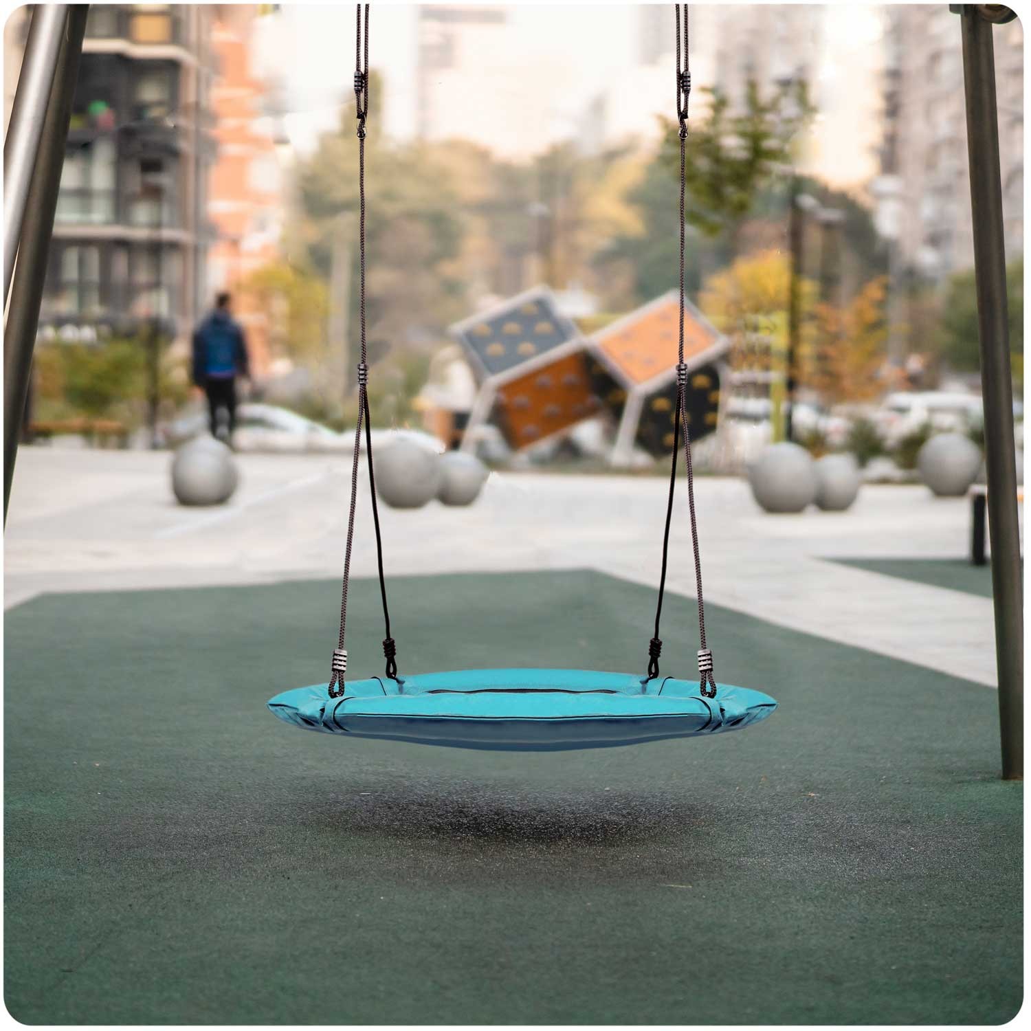 Swingo XXL türkiissinine kiik, toonekurepesa, 95 cm - Image 2