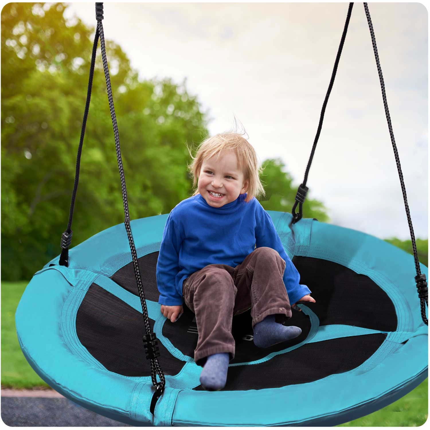 Swingo XXL türkiissinine kiik, toonekurepesa, 95 cm - Image 11