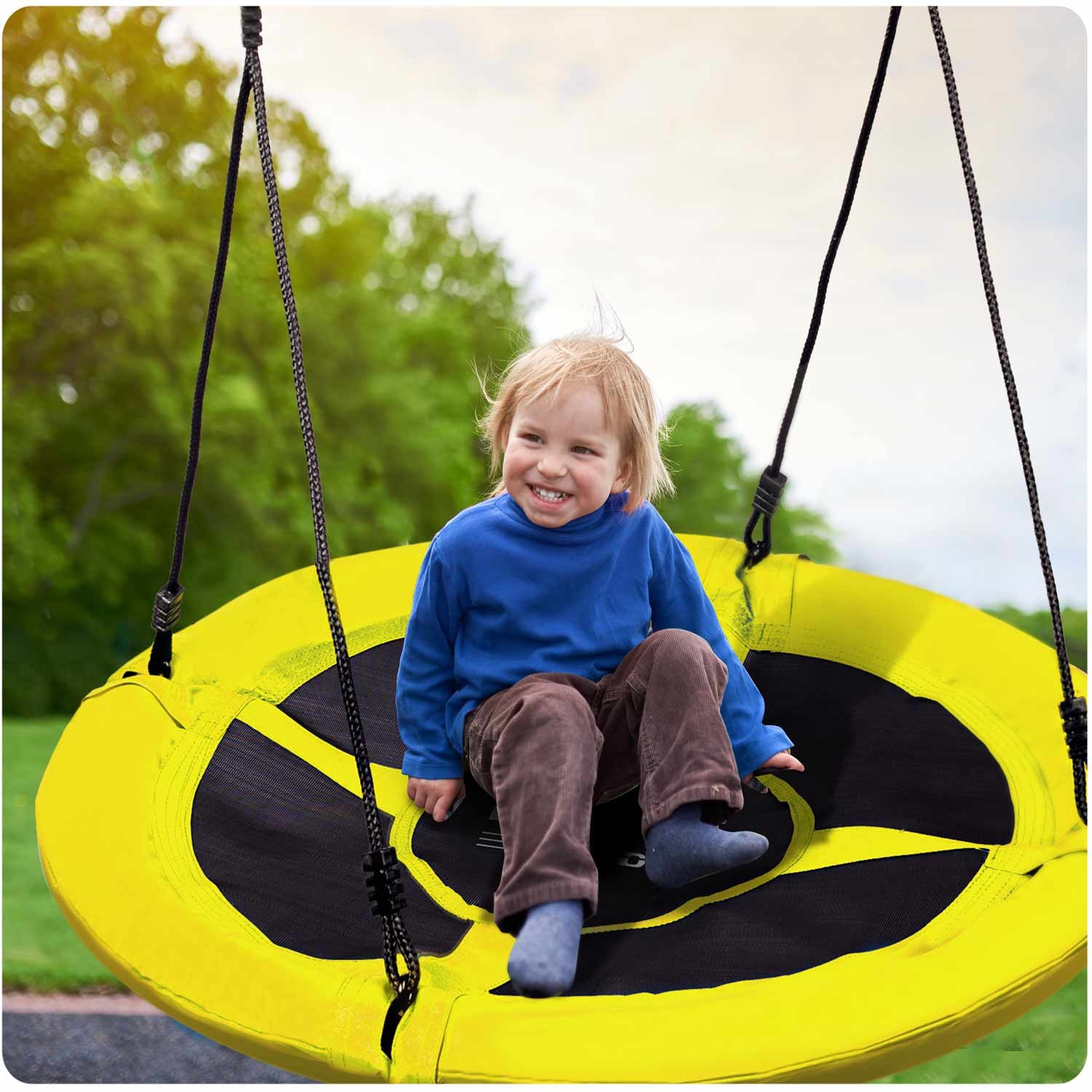 Swingo XXL kollane varesepesa kiik 95 cm - Image 11