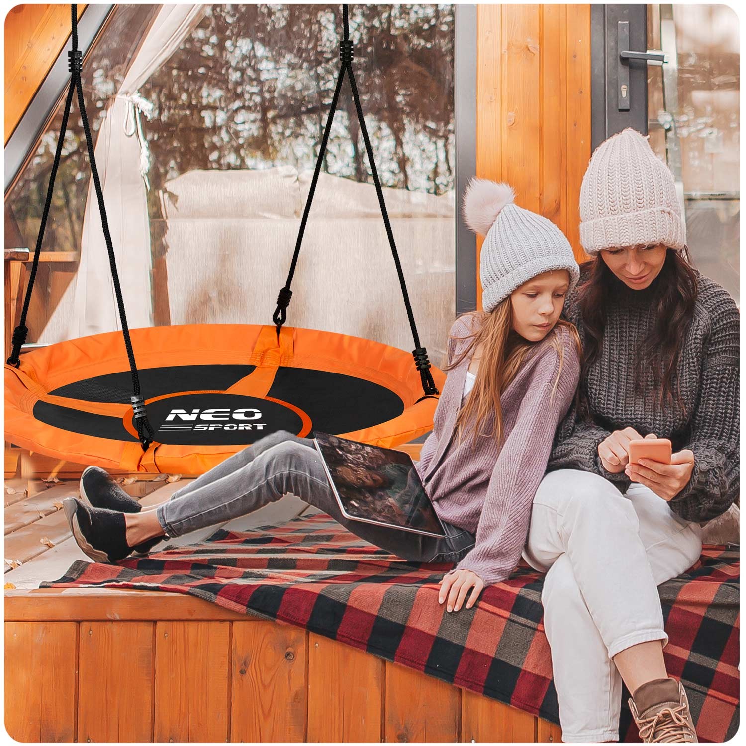 Swingo XXL varesepesa kiik, oranž, 95 cm - Image 8