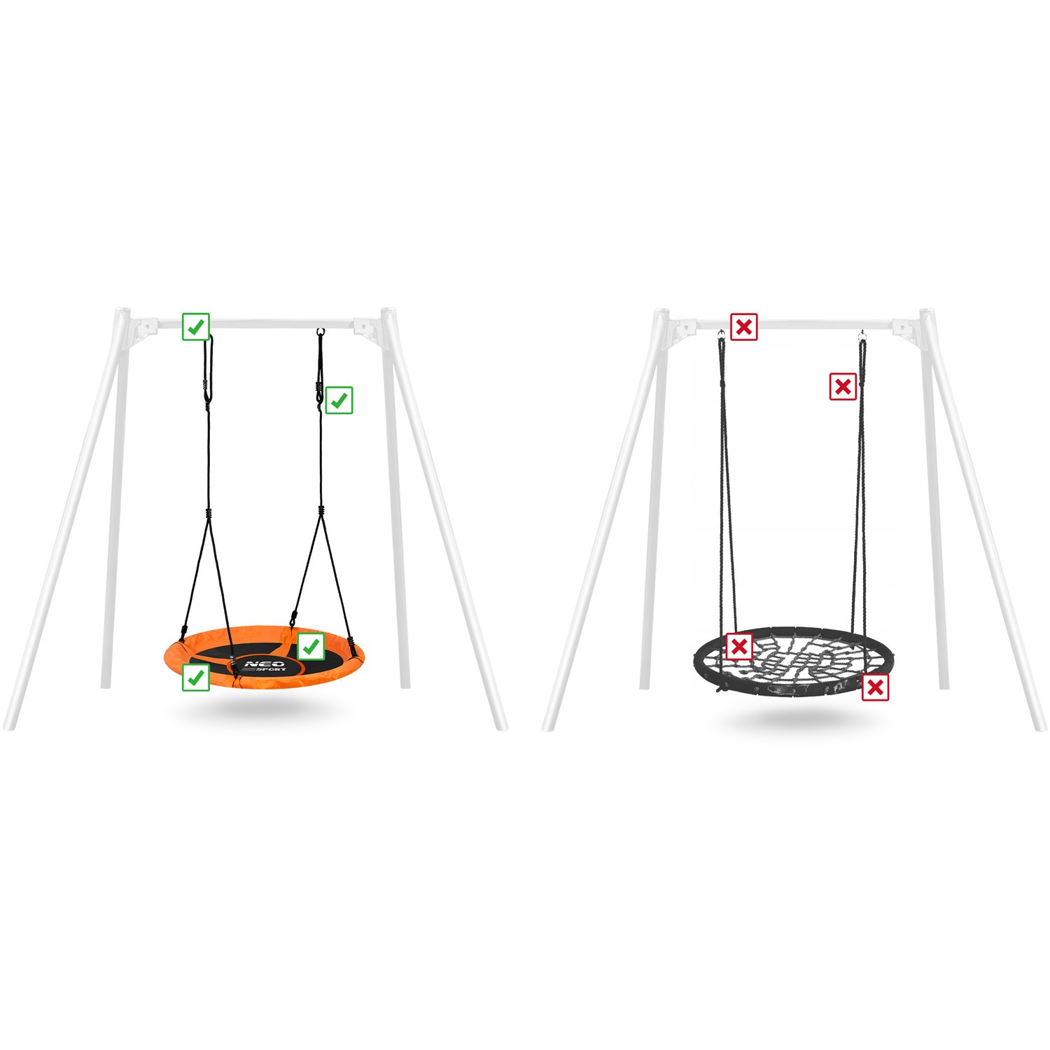 Swingo XXL varesepesa kiik, oranž, 95 cm - Image 11