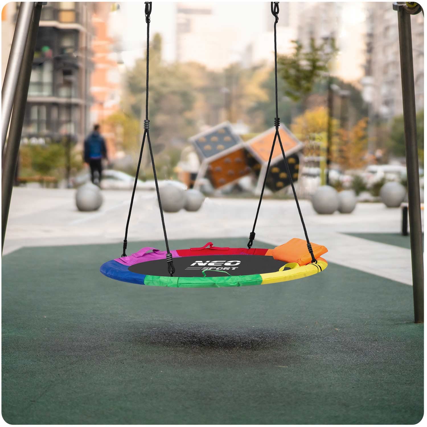 Swingo XXL mitmevärviline varesepesa kiik 120 cm - Image 6