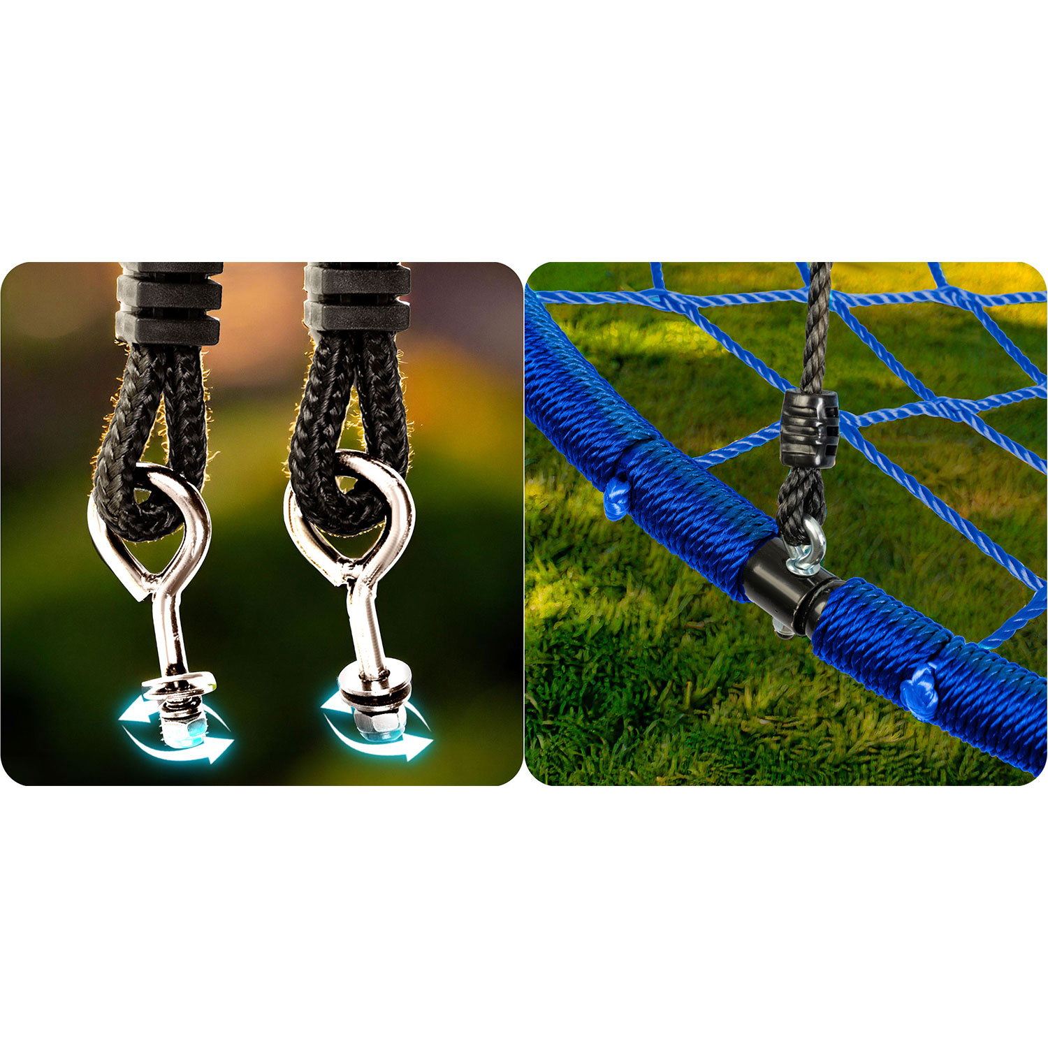 Kiik-kurepesa SWINGO 95 cm sinine ja punane - Image 4