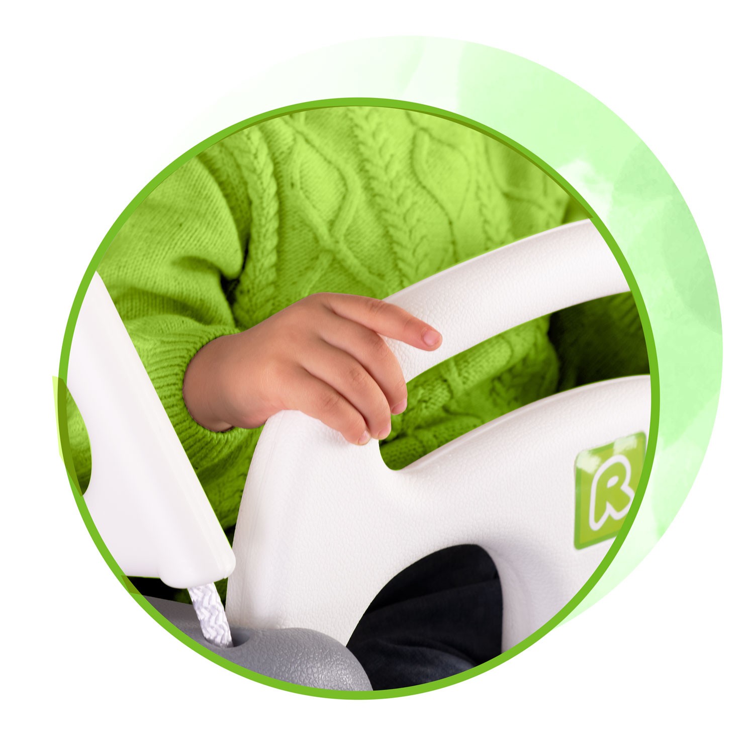 Ricokidsi 3-ühes ämbrikiik, hall ja valge - Image 5