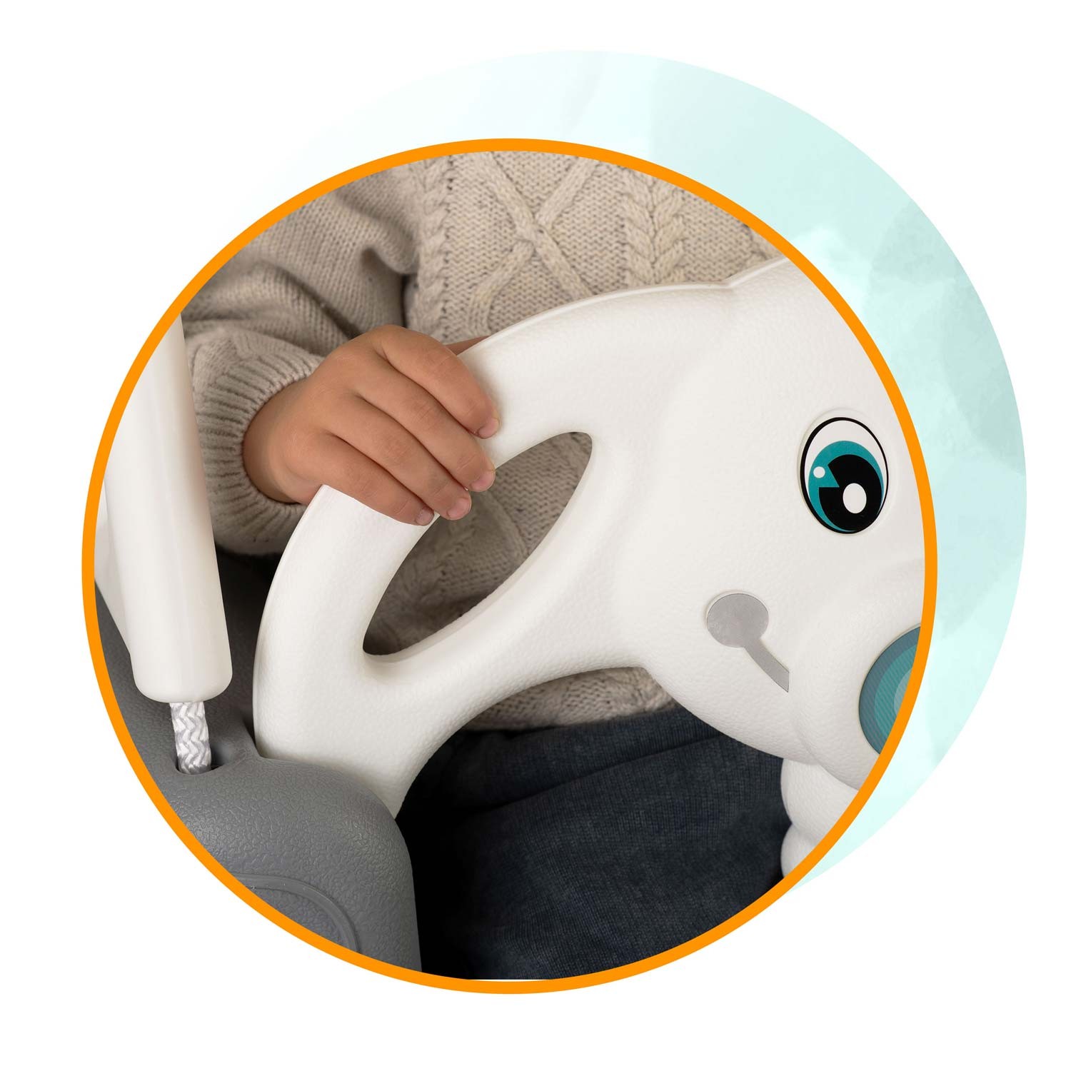 Ricokidsi 3-ühes elevandikujuline ämbrikiik, hall ja valge - Image 5