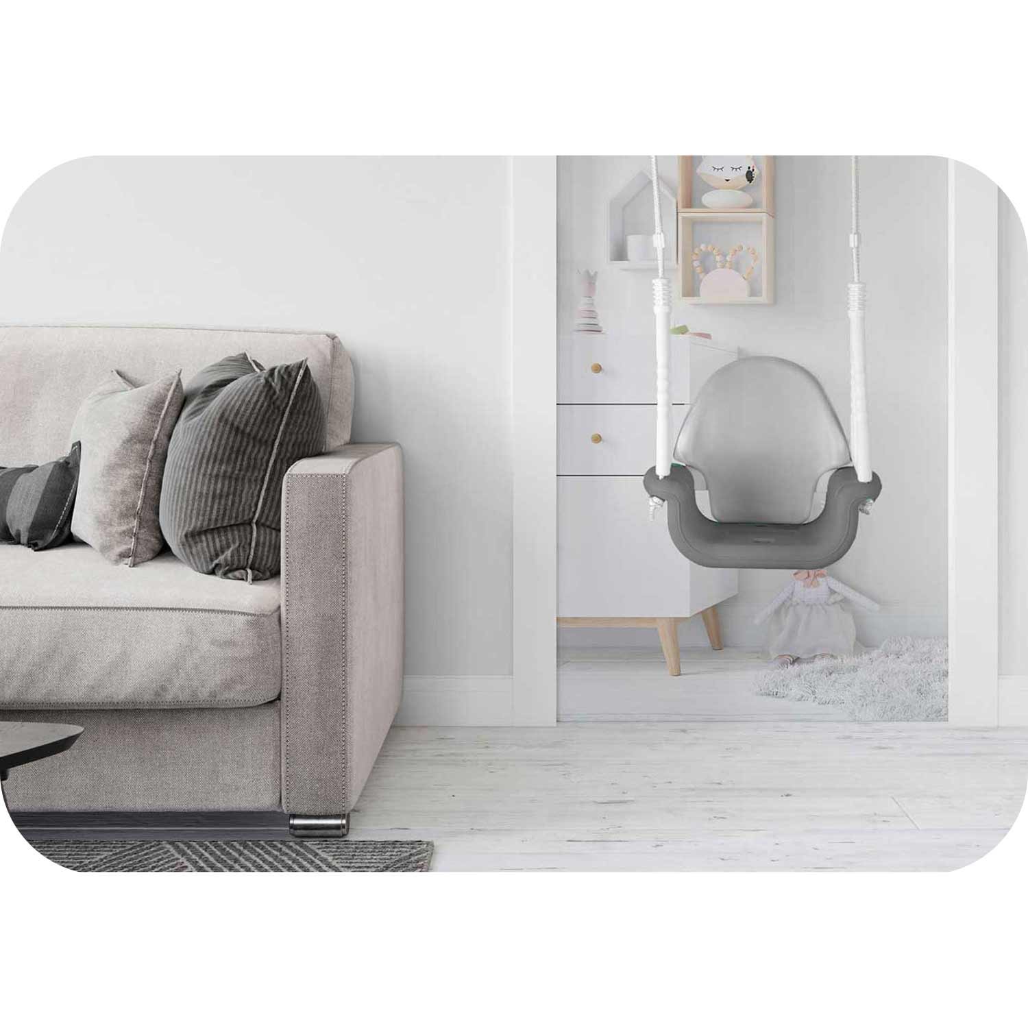 Ricokidsi 3-ühes elevandikujuline ämbrikiik, hall ja valge - Image 8