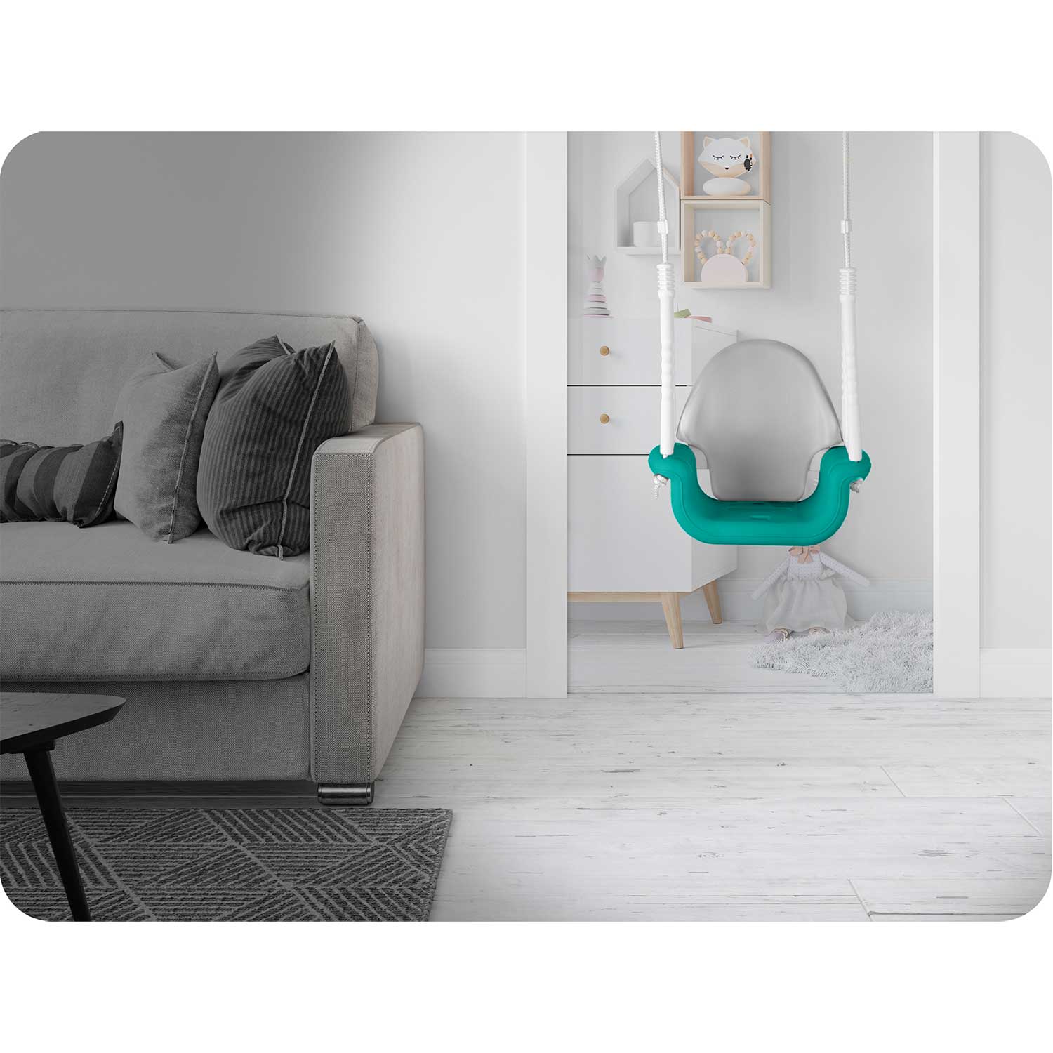 Ricokidsi 3-ühes elevandikujuline ämbrikiik, türkiissinine - Image 11