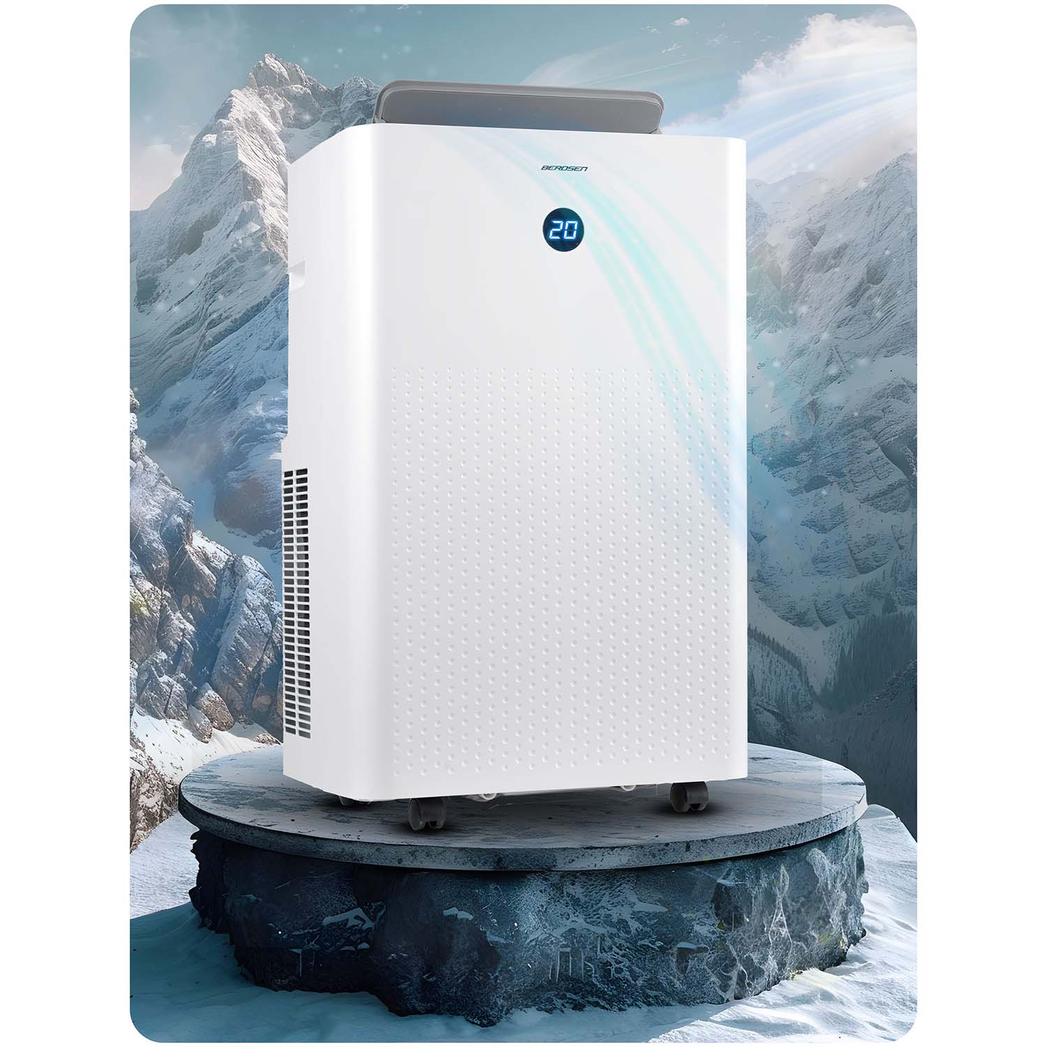 Kaasaskantav konditsioneer 14000 BTU õhukuivati kütte WiFi 37l/24h Berdsen BD-583 - Image 4