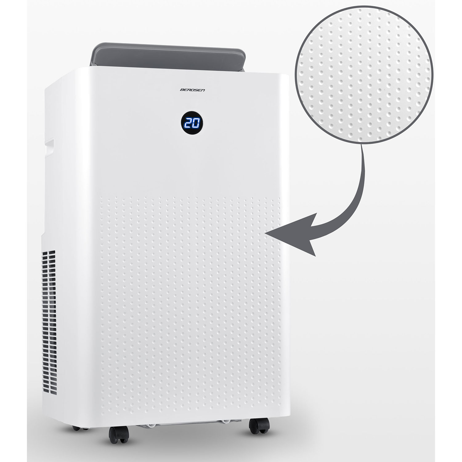 Kaasaskantav konditsioneer 14000 BTU õhukuivati kütte WiFi 37l/24h Berdsen BD-583 - Image 8