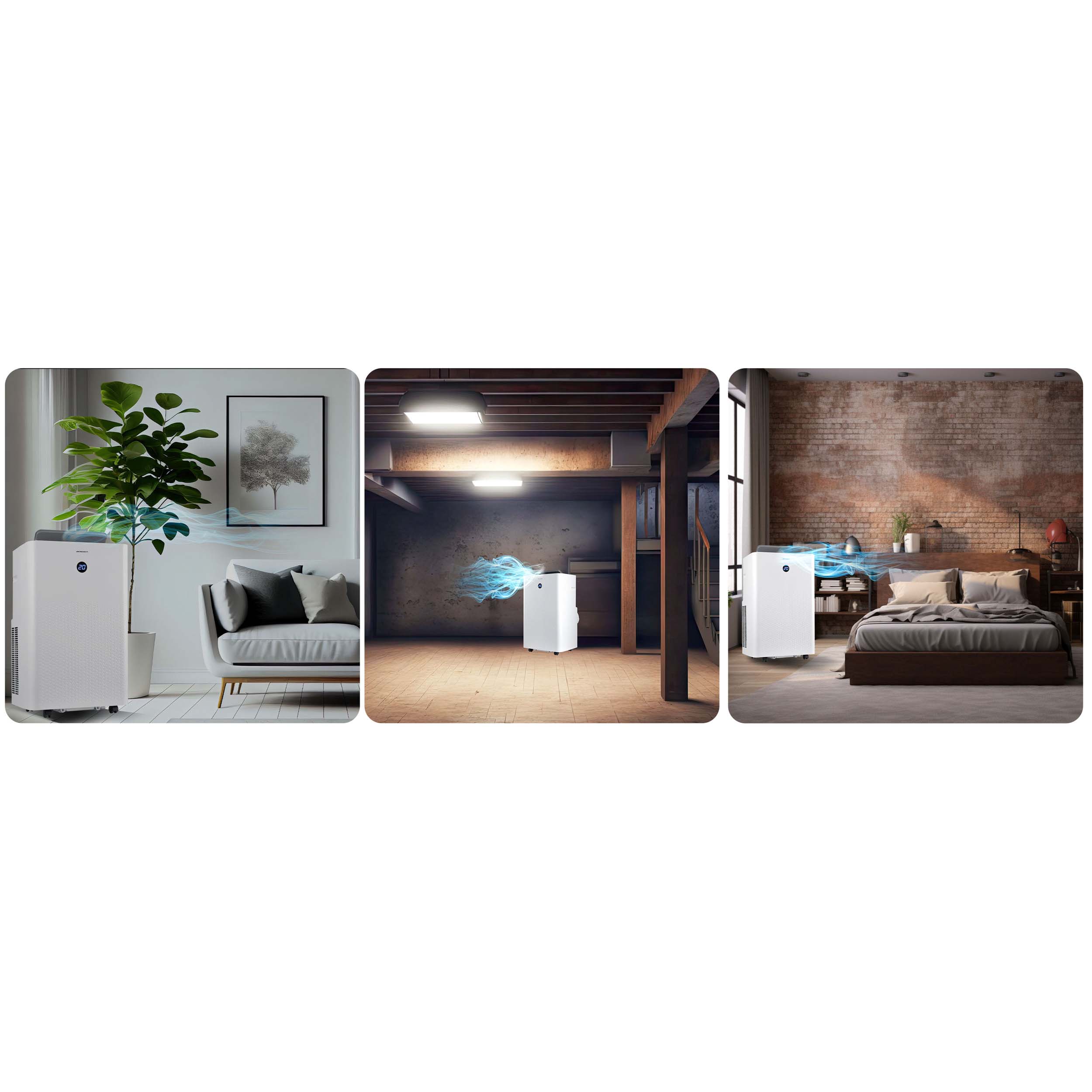 Kaasaskantav konditsioneer 14000 BTU õhukuivati kütte WiFi 37l/24h Berdsen BD-583 - Image 9