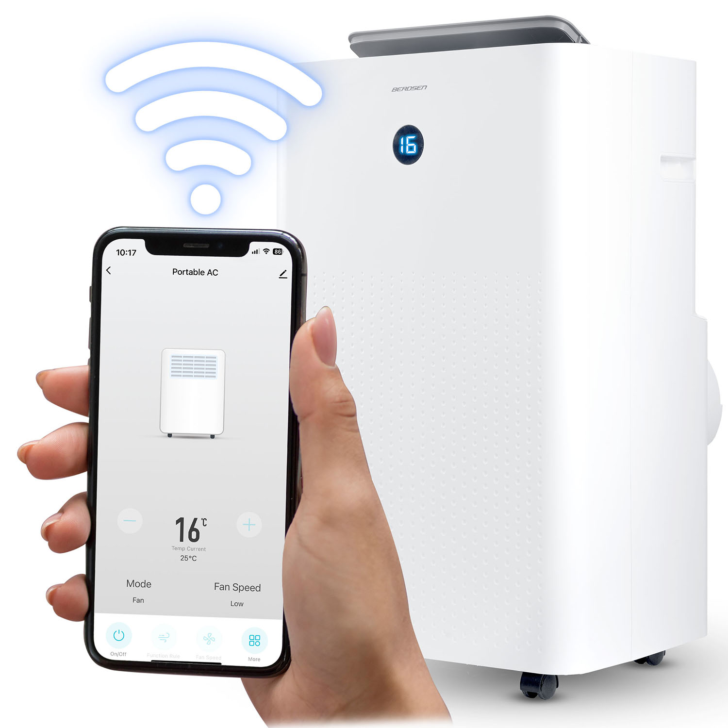 Kaasaskantav konditsioneer 14000 BTU õhukuivati kütte WiFi 37l/24h Berdsen BD-583 - Image 5