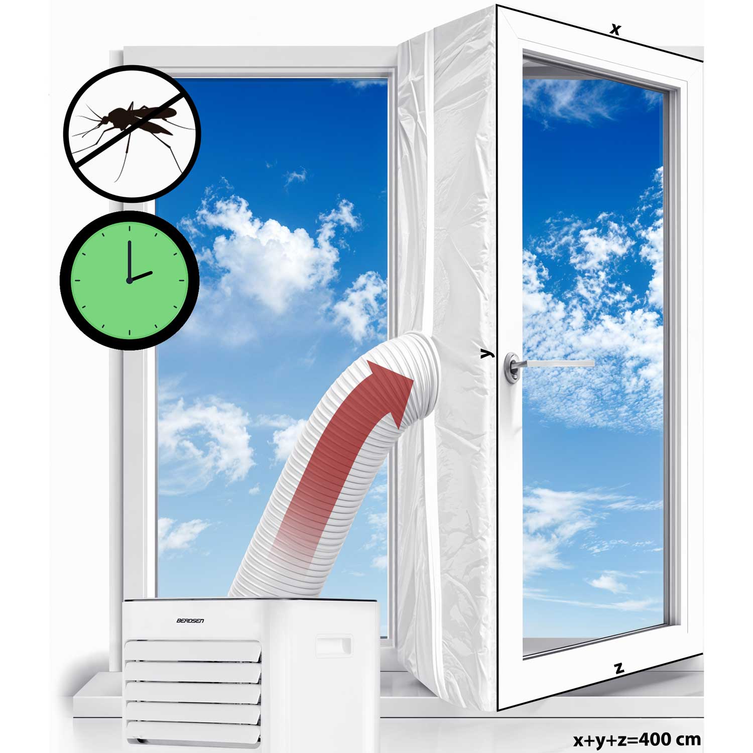 Berdsen BD-580 kaasaskantav kliimaseade aknatihendiga 10 000 BTU - Image 5