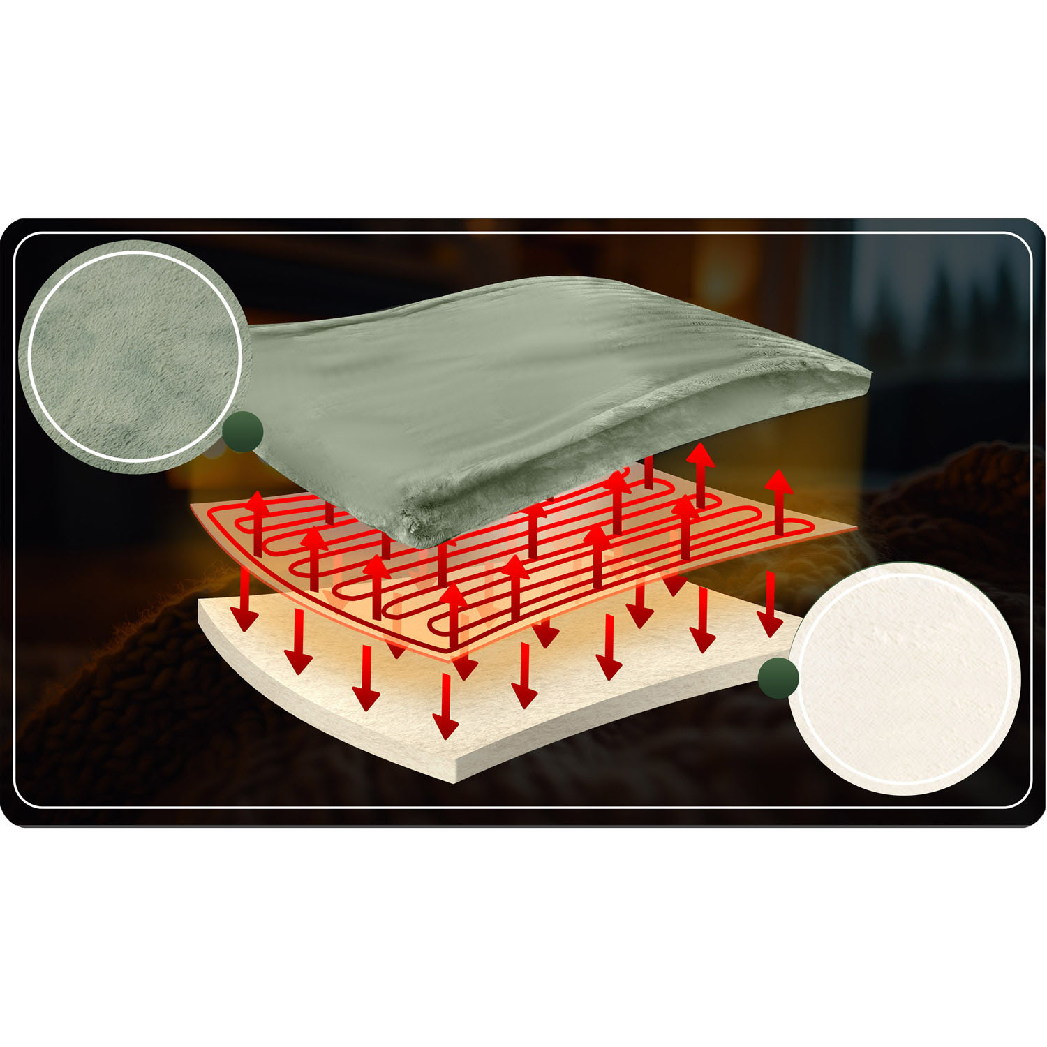 Elektriline tekk 180 x 160 cm Berdsen BD-962 - Image 12