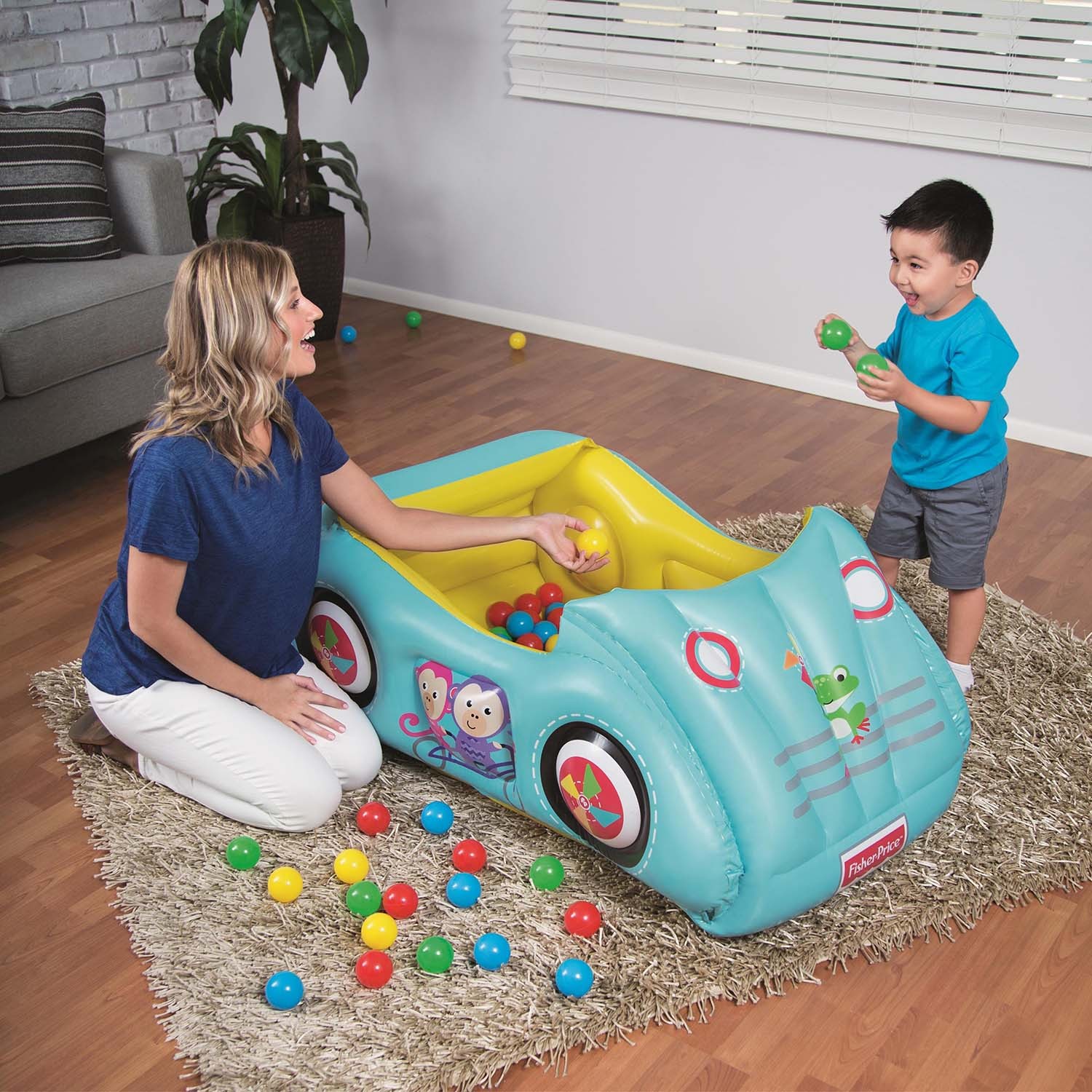 Fisher-Price Bestway 93535 automänguaedik + pallid - Image 2