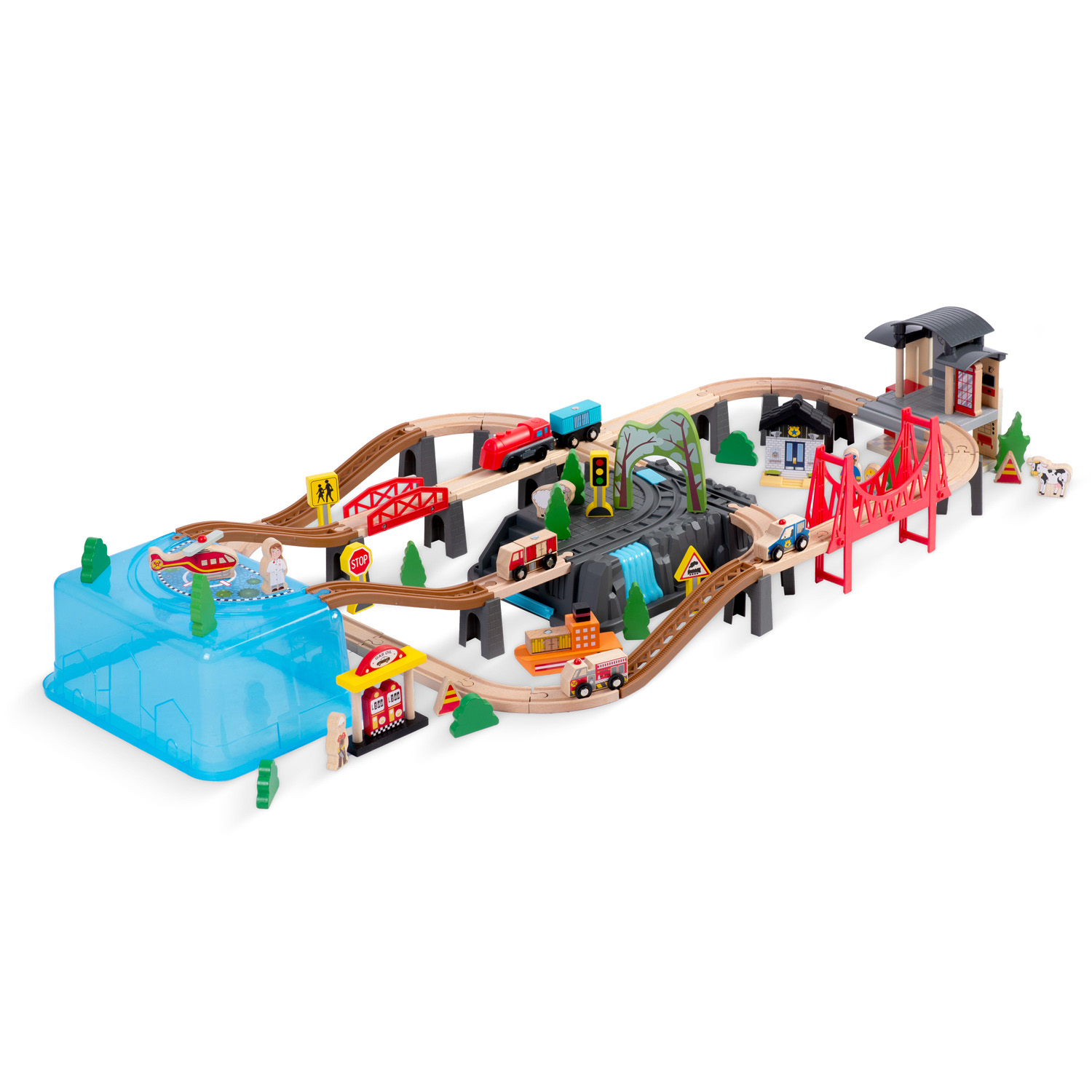 Puidust linnarongikomplekt 100 osa RK-879 Ricokids - Image 5