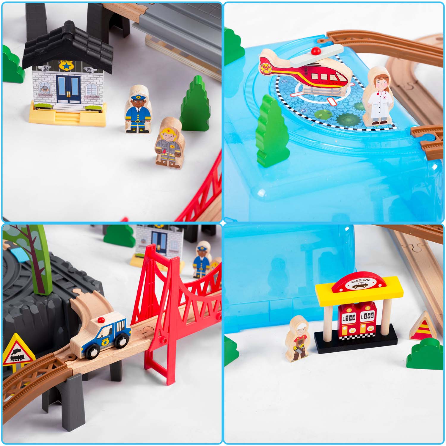 Puidust linnarongikomplekt 100 osa RK-879 Ricokids - Image 9