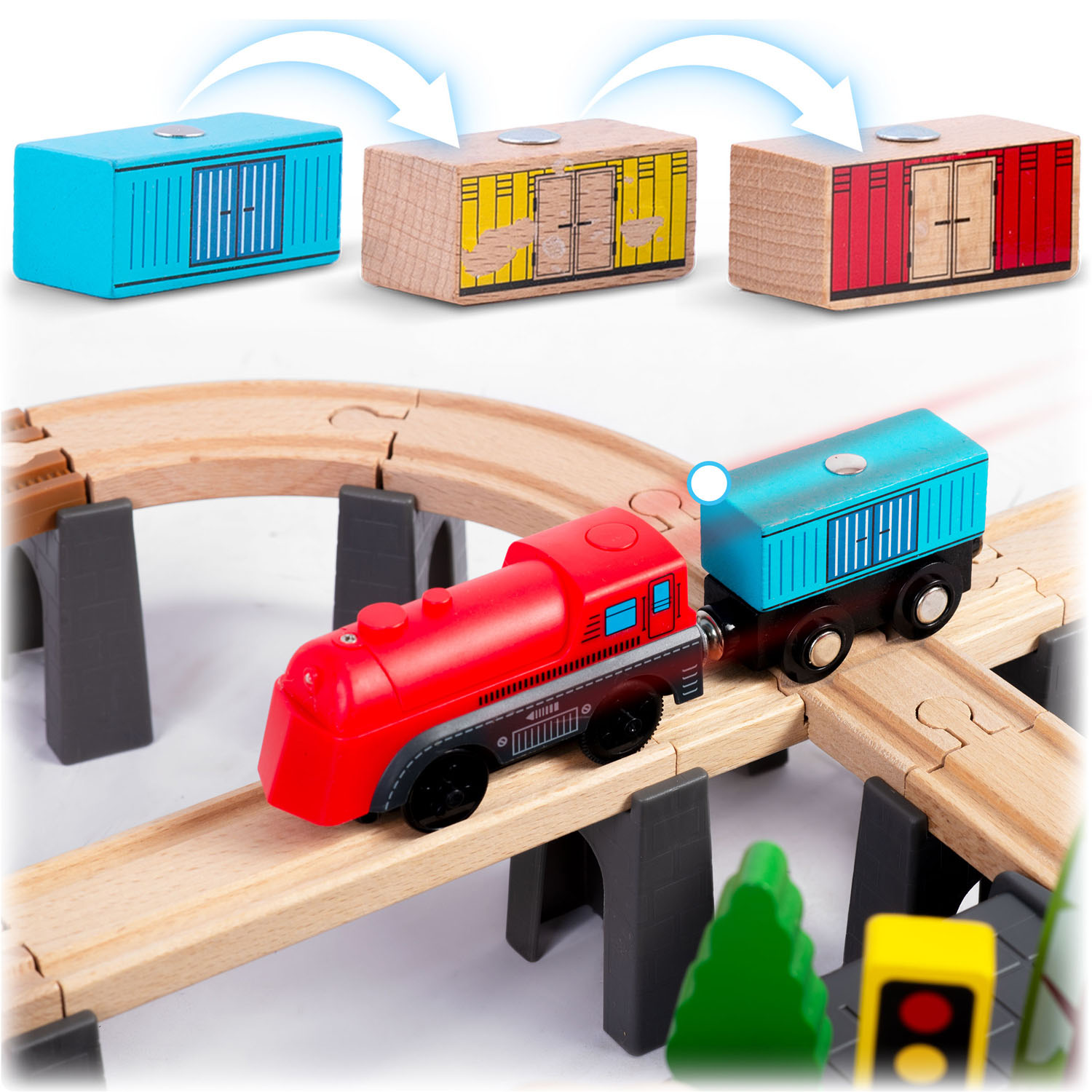 Puidust linnarongikomplekt 100 osa RK-879 Ricokids - Image 10