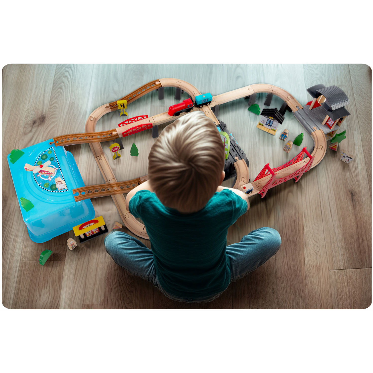 Puidust linnarongikomplekt 100 osa RK-879 Ricokids - Image 12