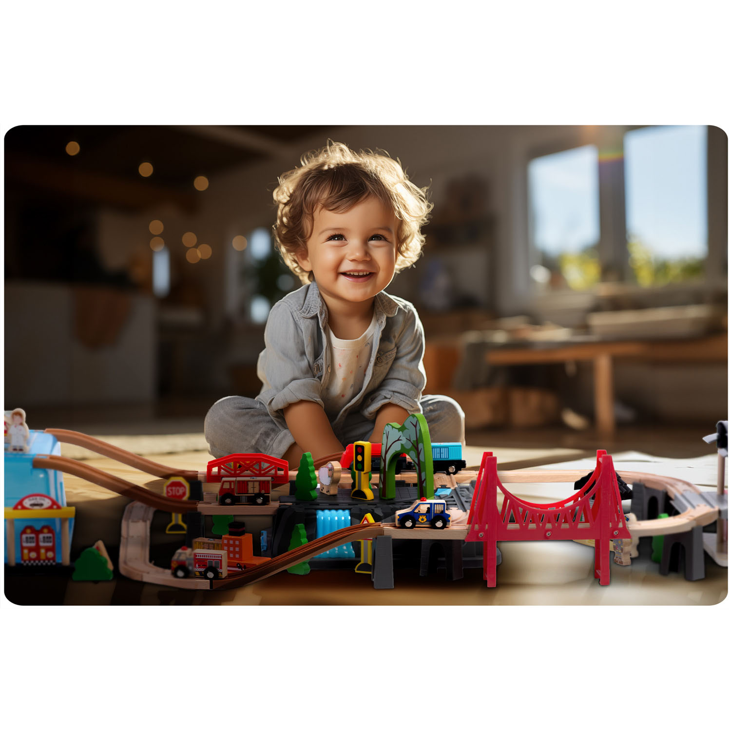 Puidust linnarongikomplekt 100 osa RK-879 Ricokids - Image 14