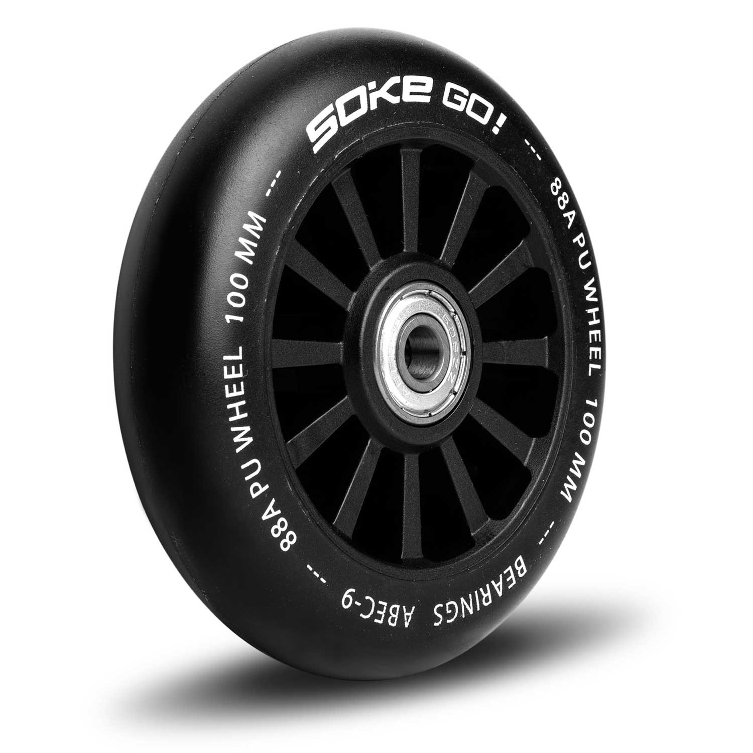 Tõukeratta rattad 100 mm mustad 2 tk - Image 4