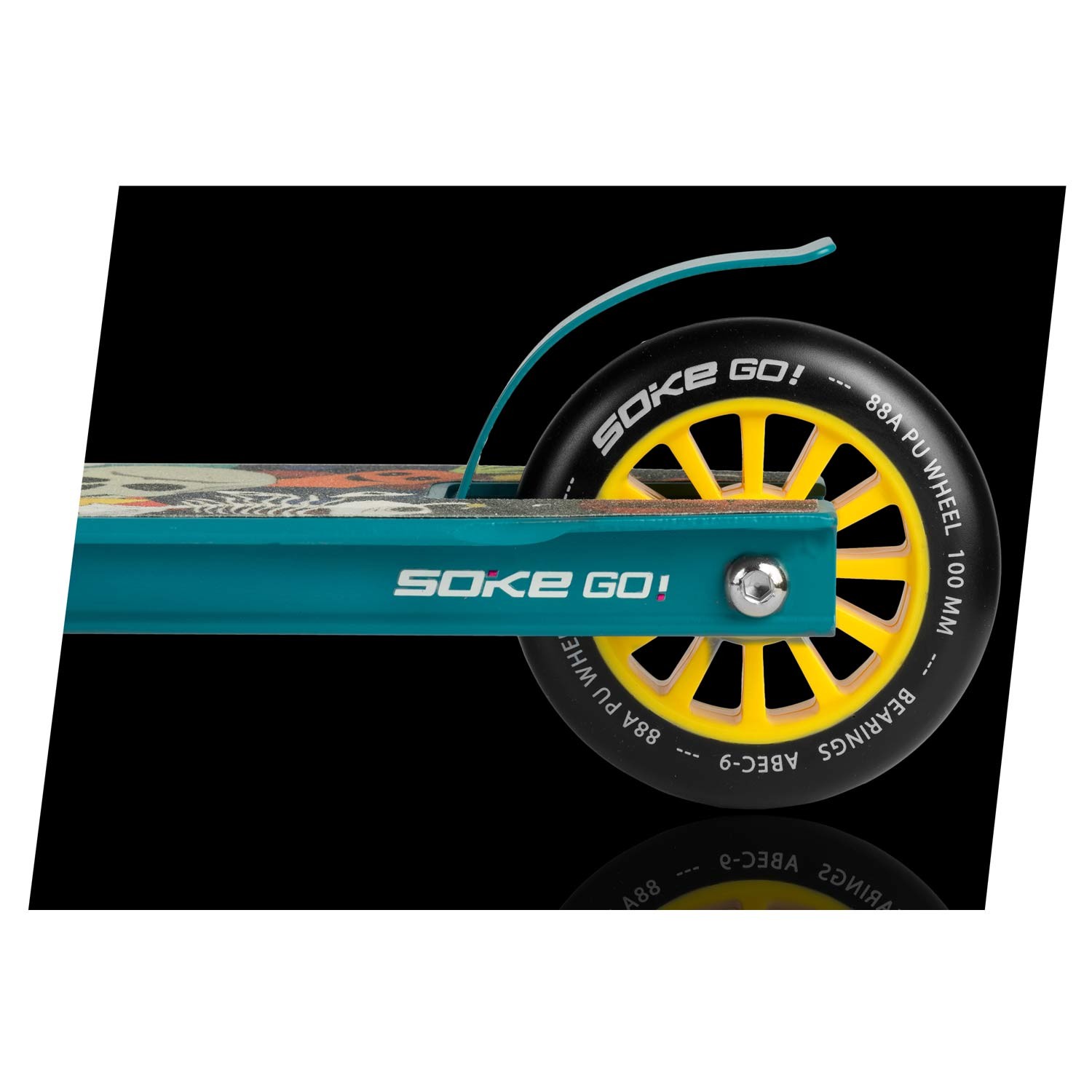 Tõukeratta rattad 100 mm kollased 2 tk - Image 5