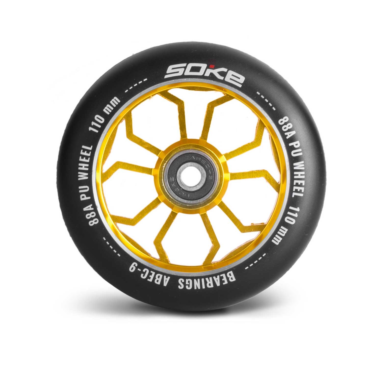 Tõukeratta rattad 110 mm kuldsed 2 tk - Image 2