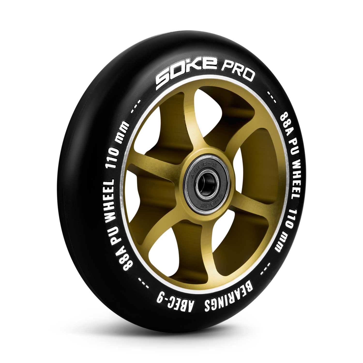 Tõukeratta rattad 110 mm kuldsed 2 tk - Image 3