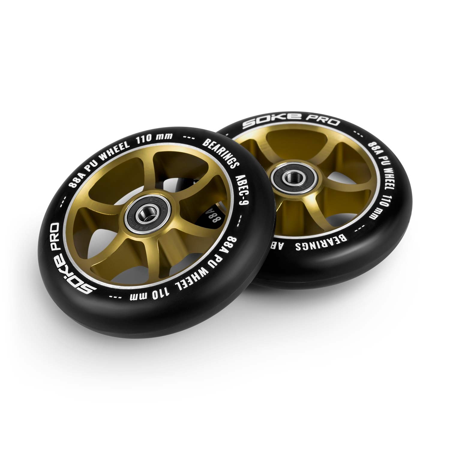 Tõukeratta rattad 110 mm kuldsed 2 tk - Image 4