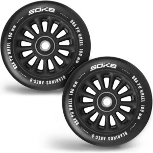 Tõukeratta rattad L100 mm mustad 2 tk