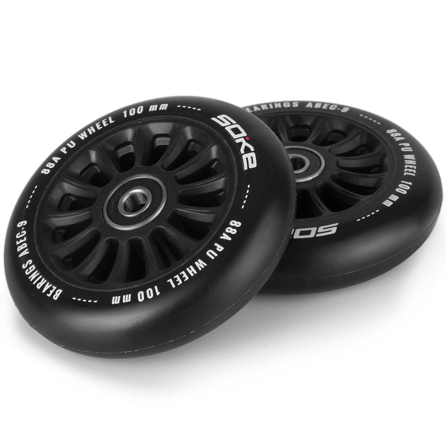 Tõukeratta rattad L100 mm mustad 2 tk - Image 3