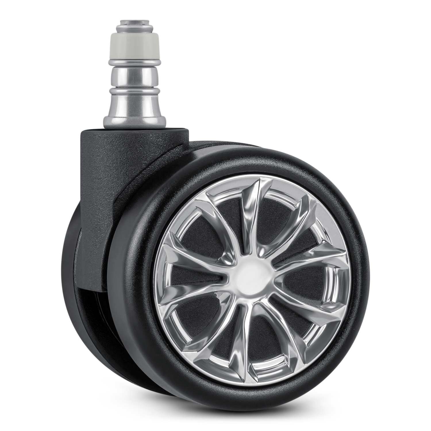 Mustad kummist rattad Sofotel tugitoolidele, 5 tk. - Image 3