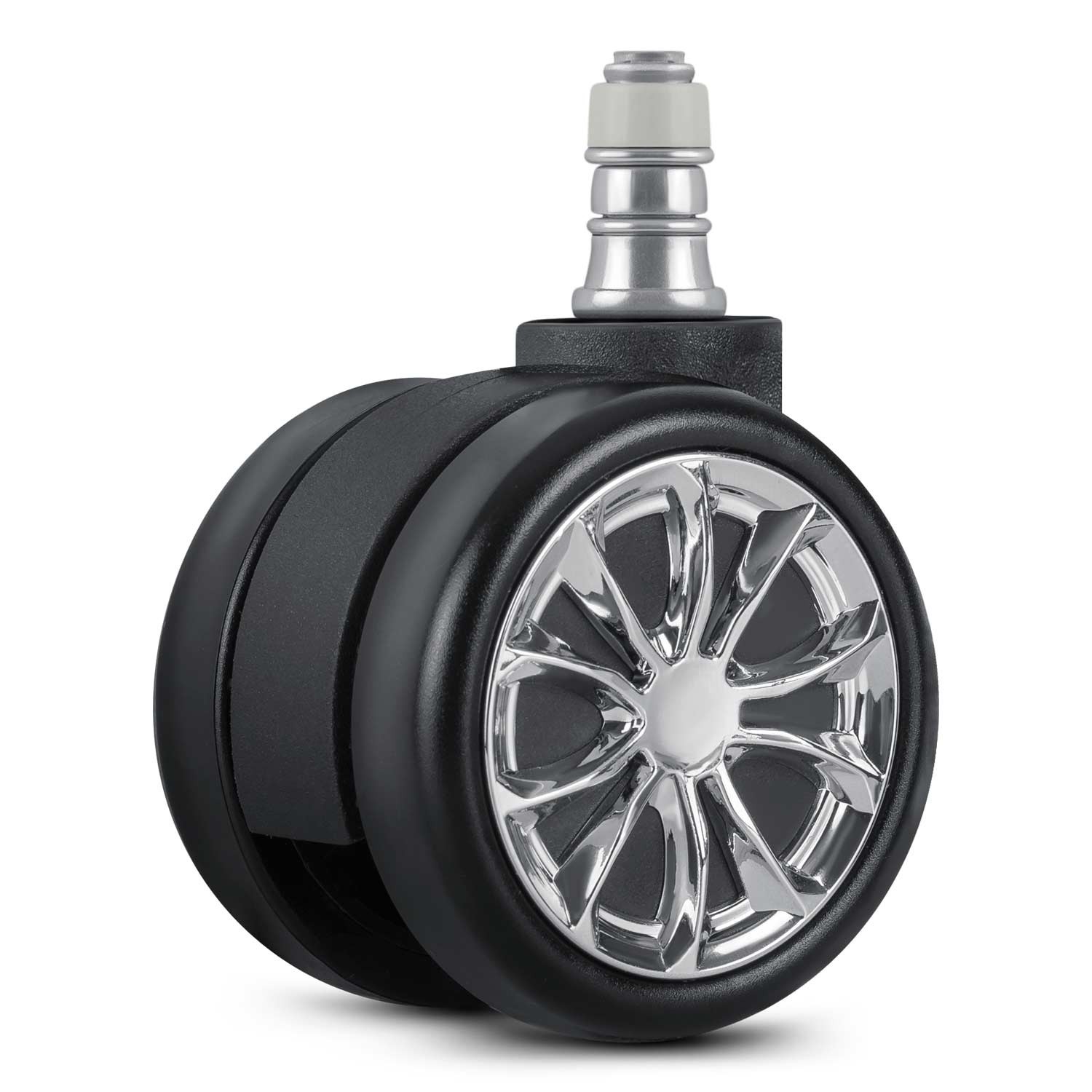 Mustad kummist rattad Sofotel tugitoolidele, 5 tk. - Image 4