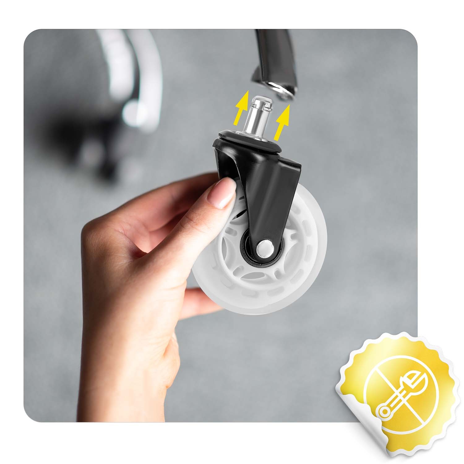 Läbipaistvad kummist rattad Sofotel tugitoolidele, 5 tk. - Image 13