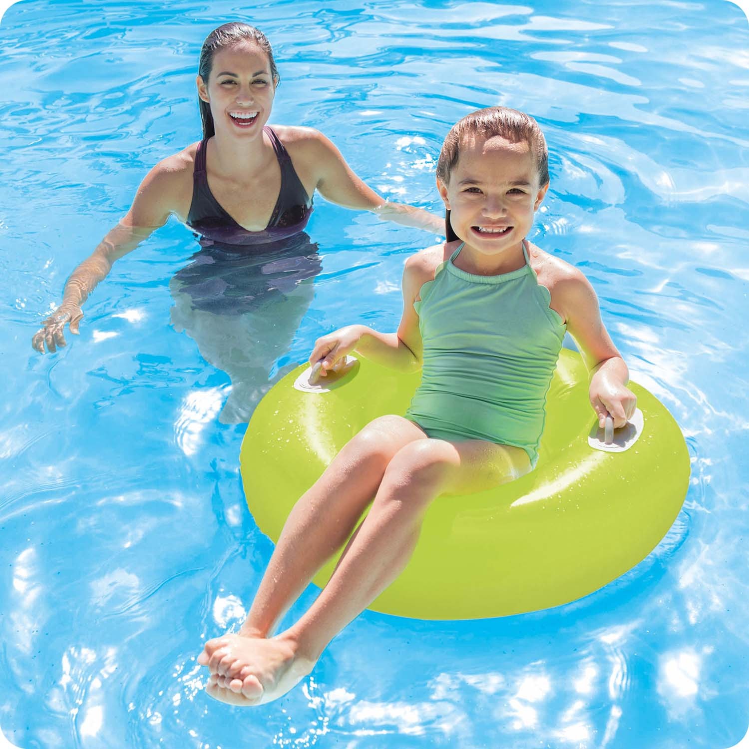 Ujumisrõngas käepidemetega 76 cm kollane INTEX 59258 - Image 3