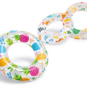 Ujumisrõngas, kolm mustrit, 51 cm, INTEX 59230, ananass