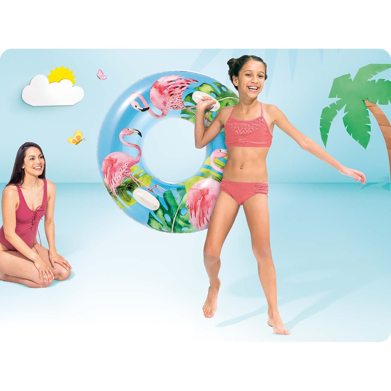 Flamingo ujumisrõngas 97 cm XL INTEX 58263 - Image 3