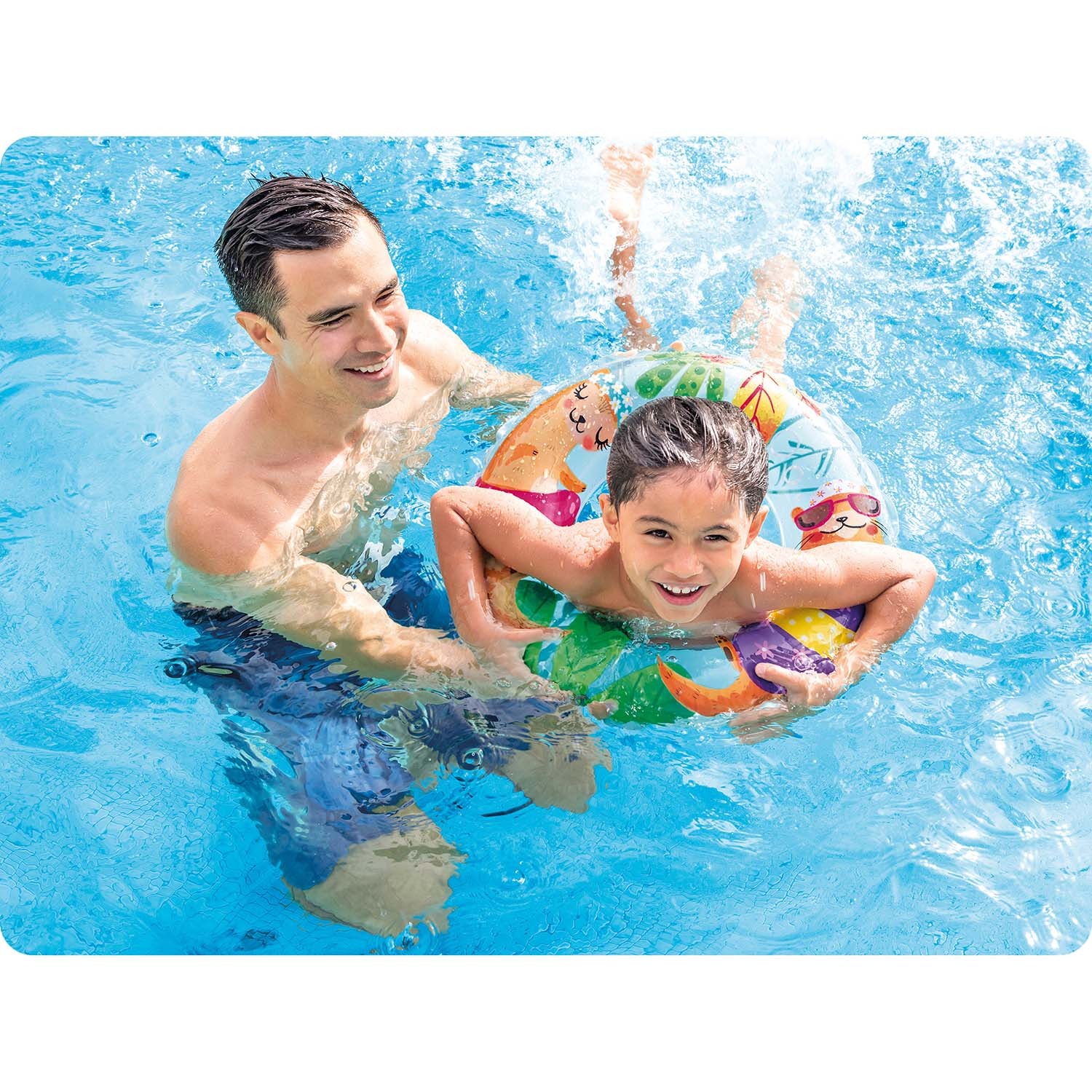 Värviline saarma ujumisrõngas 61 cm INTEX 59242 - Image 3