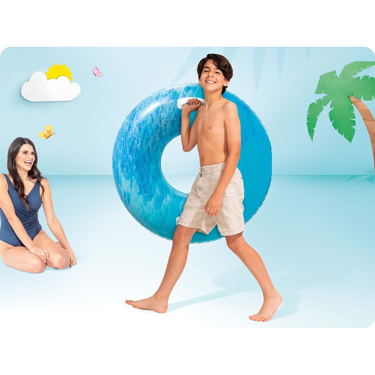 Sinine ujumisrõngas 114 cm INTEX 56267 - Image 2