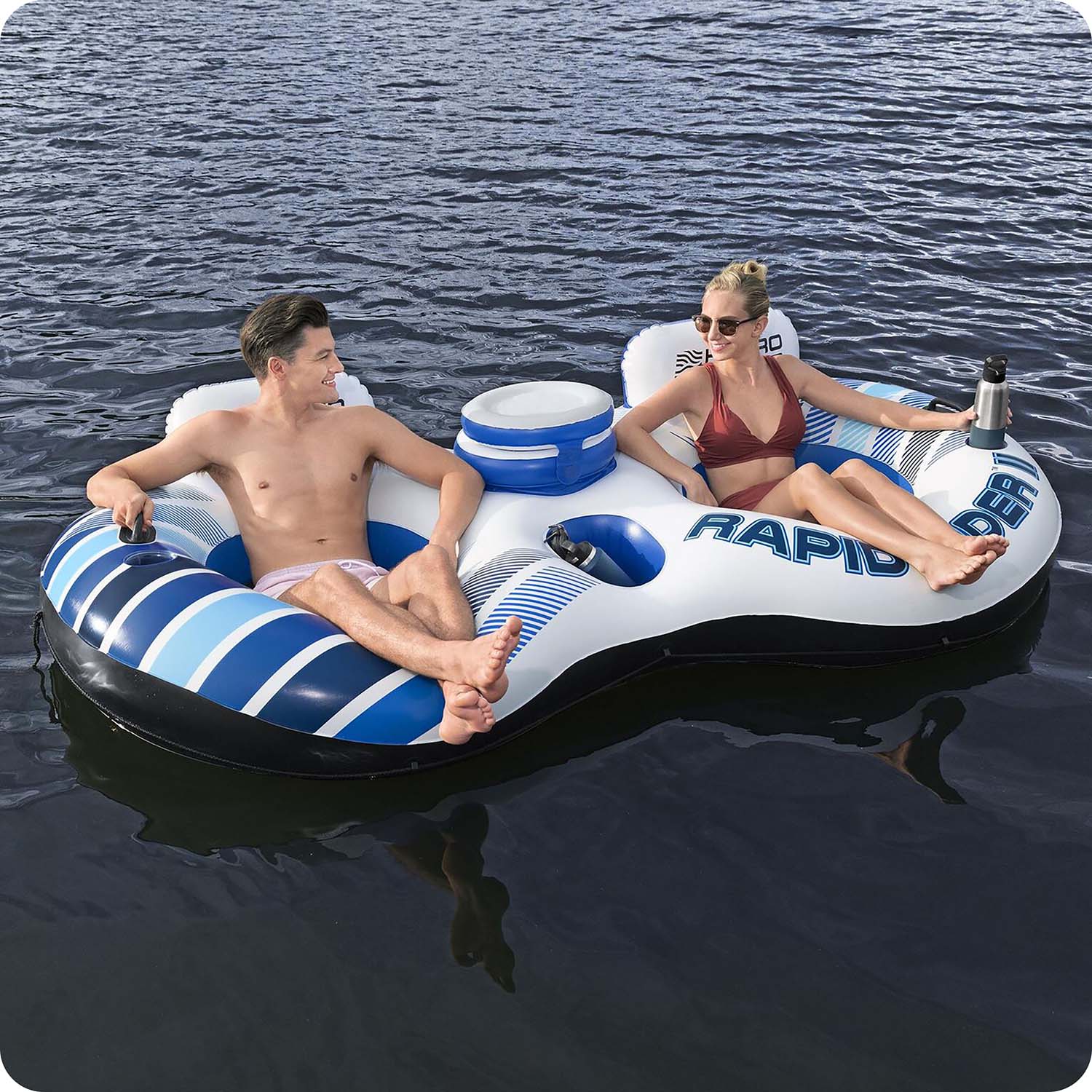 Bestway 43113 Rapid Rider kaheinimese madratsi ujumisrõngas - Image 4