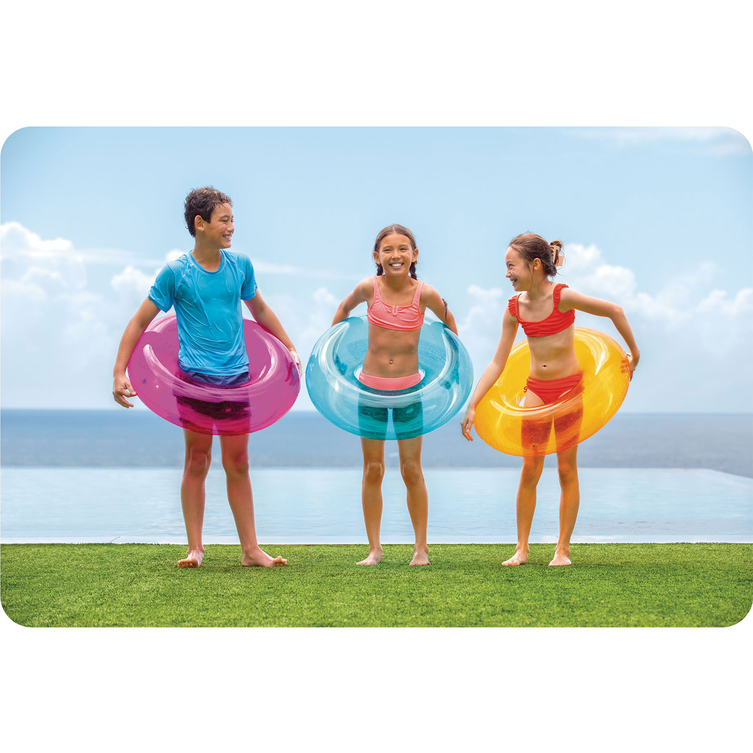 Oranž ujumisrõngas 76 cm INTEX 59260 - Image 7