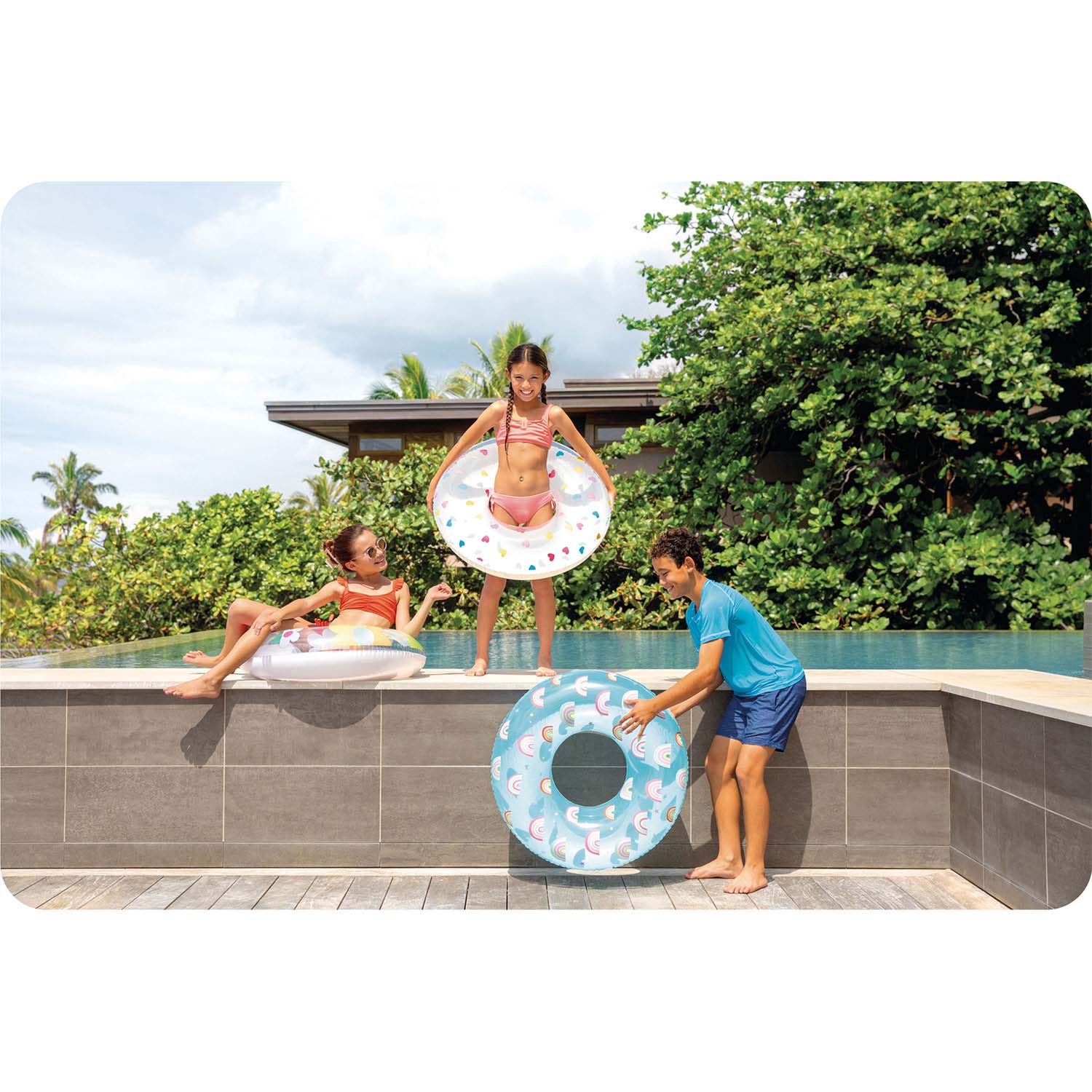 Vikerkaarevärviline ujumisrõngas 81 cm INTEX 59259 - Image 13