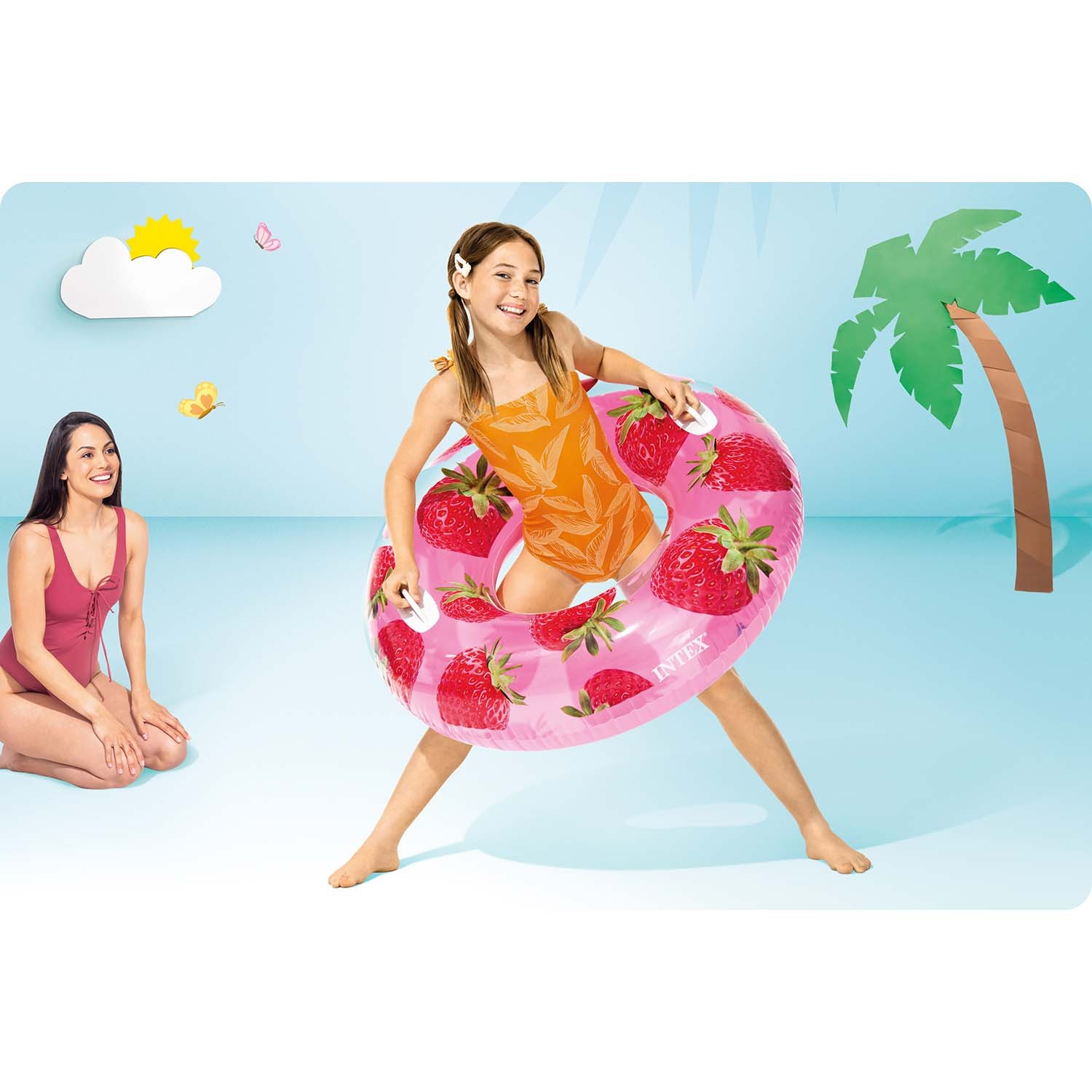 Maasikaunis ujumisrõngas 107 cm INTEX 56261 - Image 2